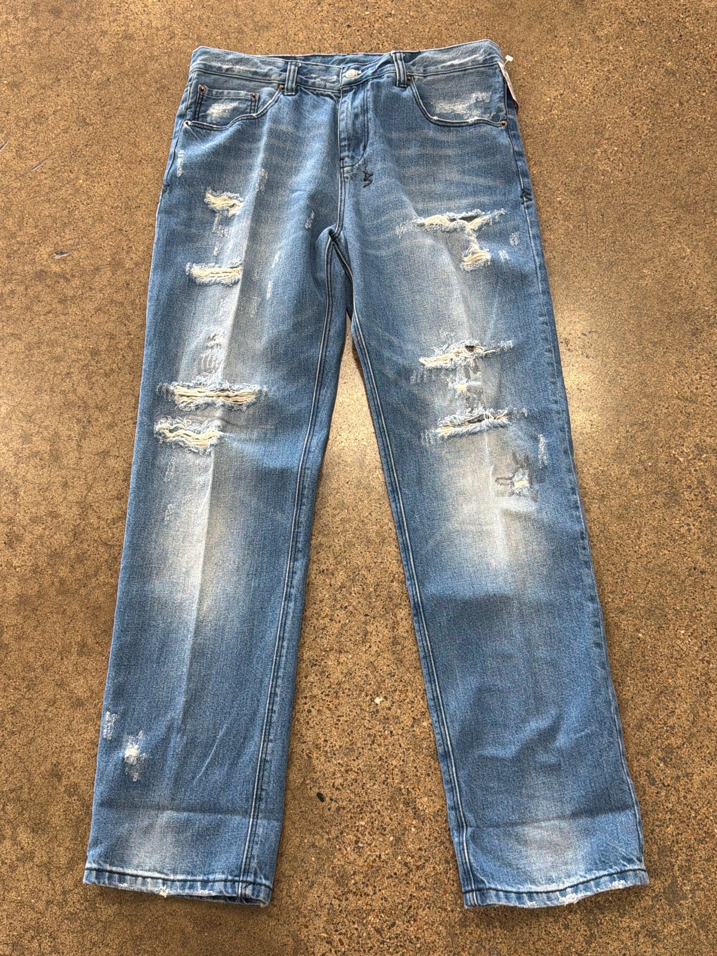 Jeans Straight By Cmb In Blue Denim, Size:8