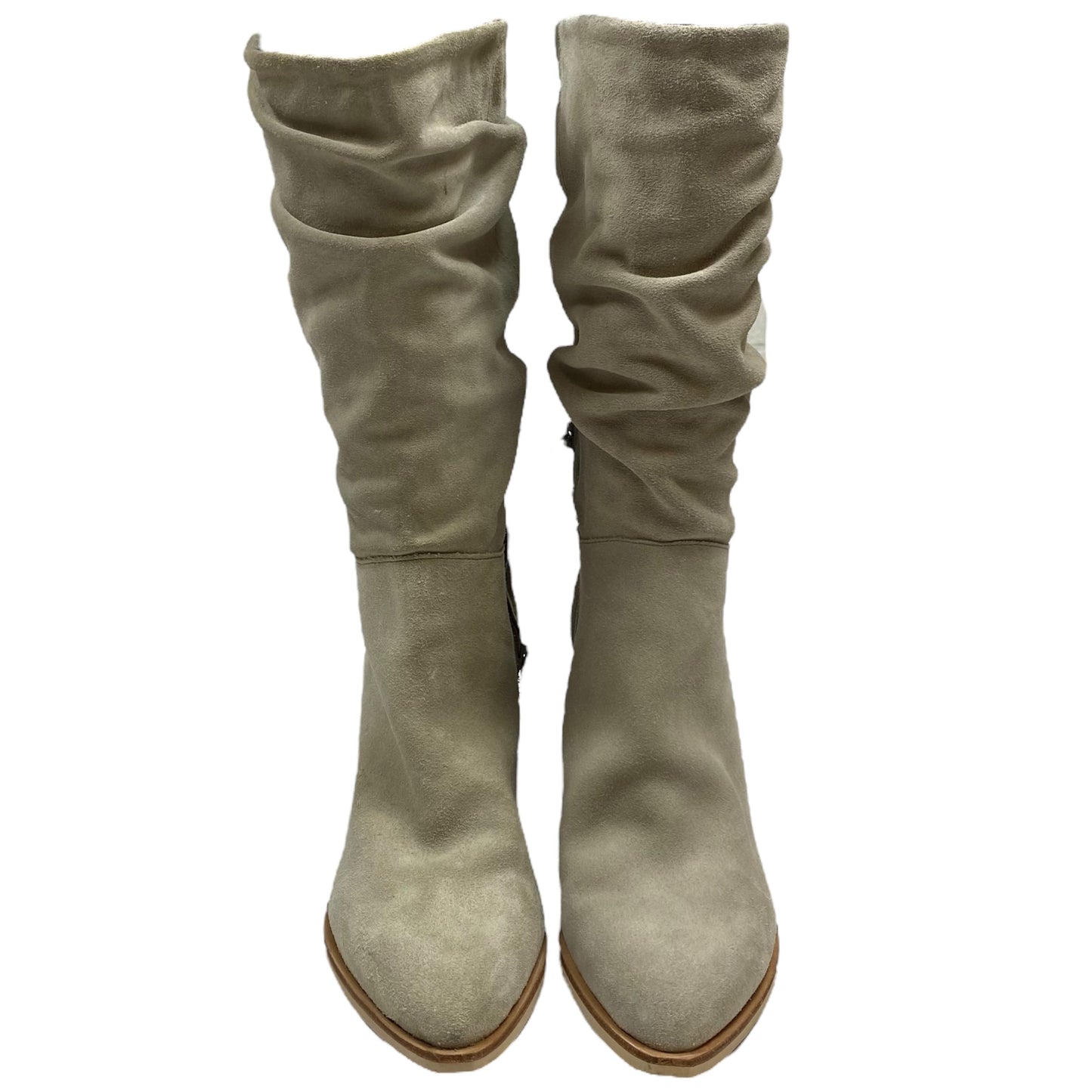 Boots Mid-Calf Heels By Crevo In Tan, Size:8.5