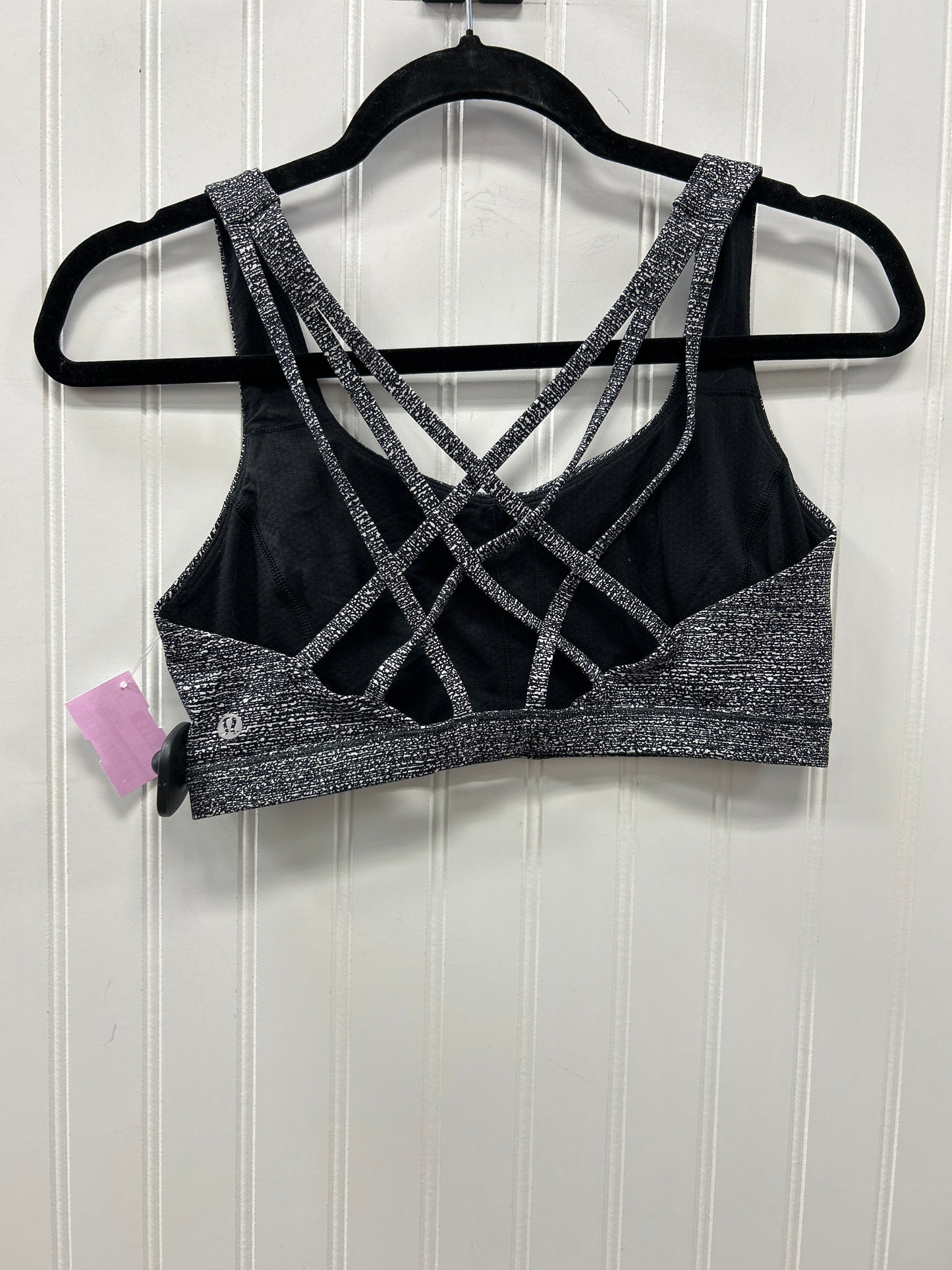Athletic Bra By Lululemon In Black & White, Size:8