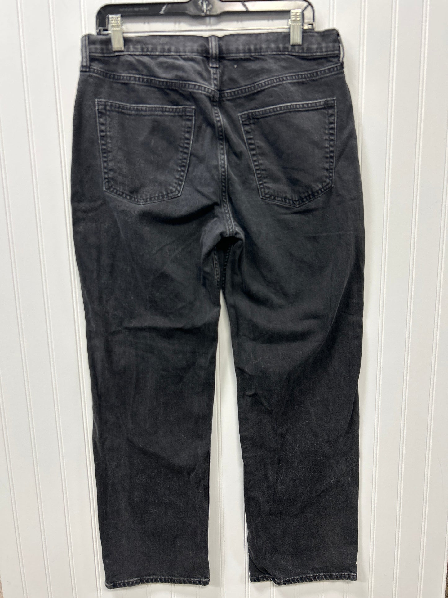 Jeans Wide Leg By Levis In Black Denim, Size:10