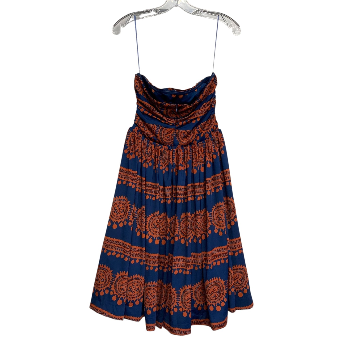 Dress Party Short By Anthropologie In Blue & Orange, Size:S