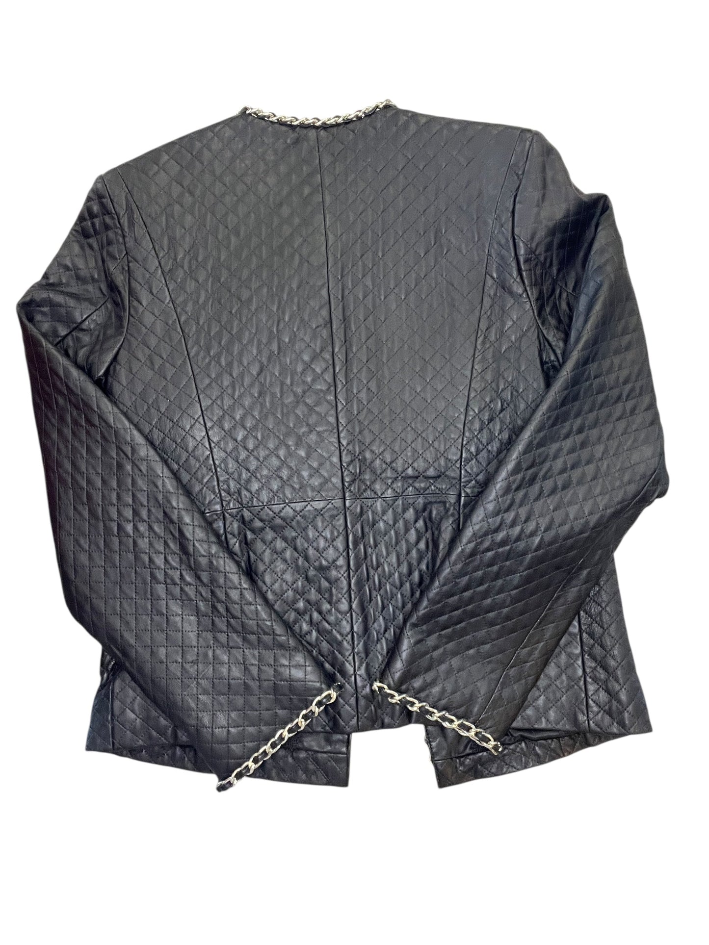 Jacket Leather By Cma In Black, Size:M