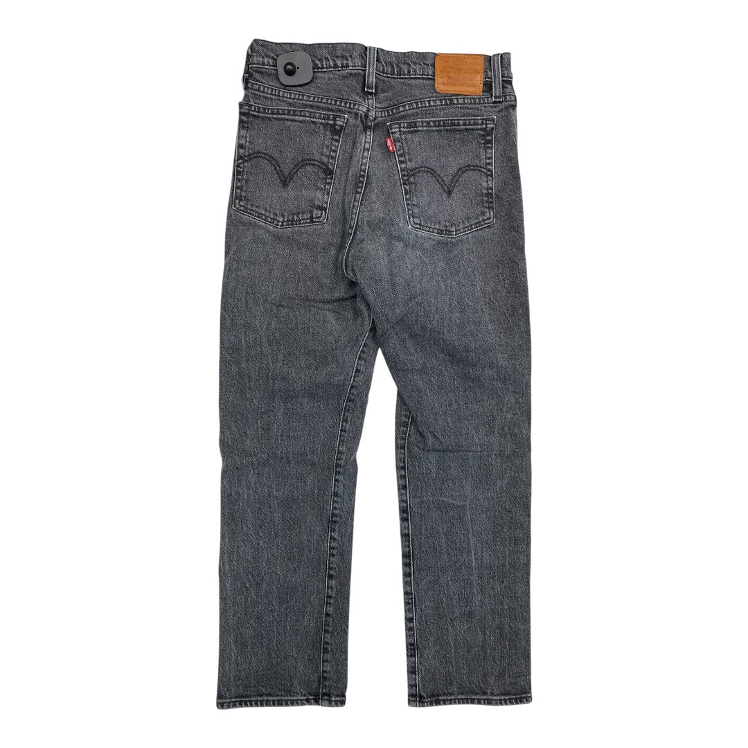 Jeans Straight By Levis In Grey Denim, Size:4