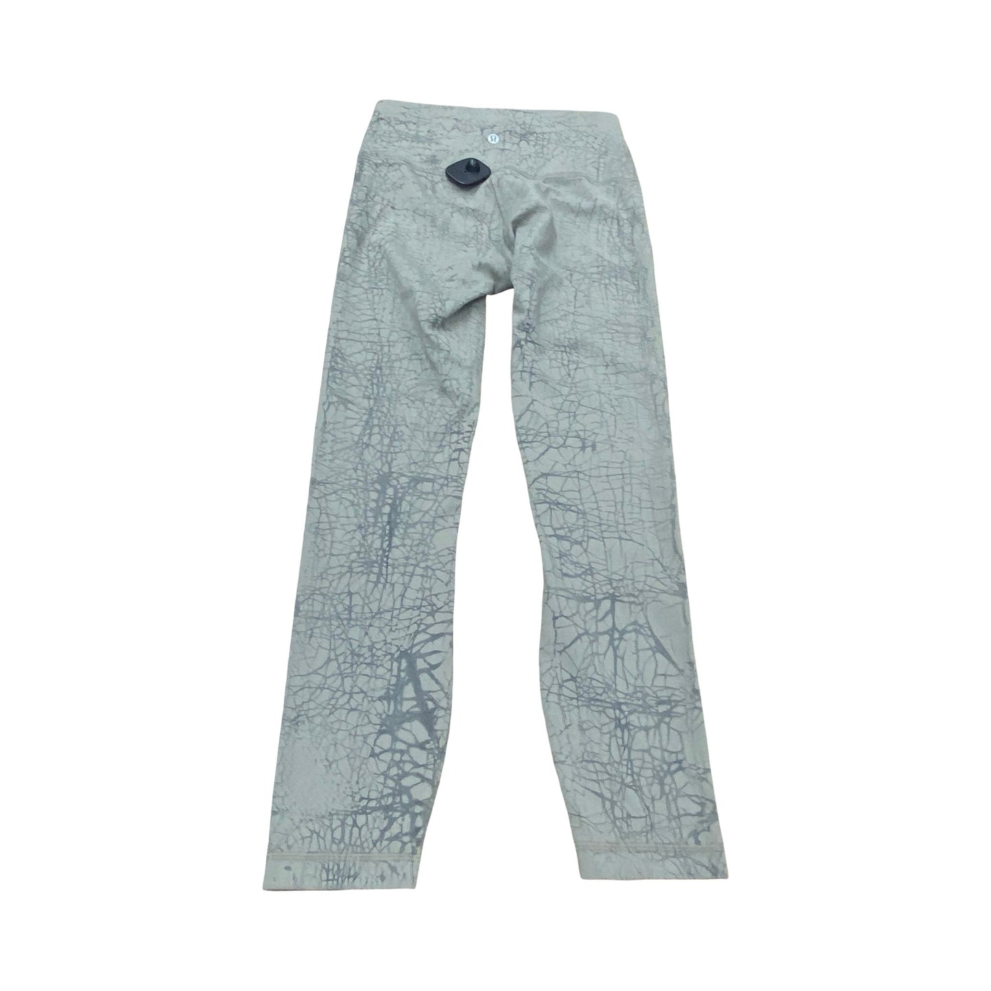 Athletic Leggings By Lululemon In Green & Grey, Size:4