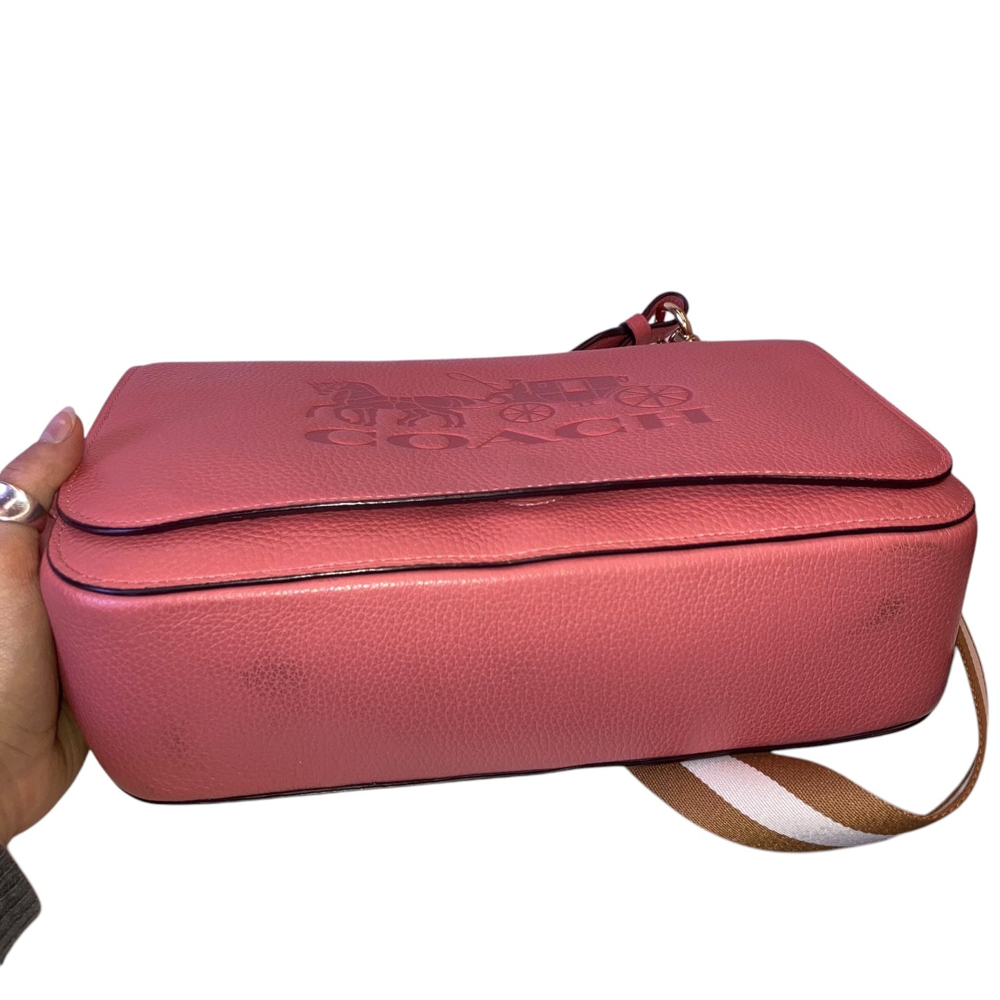 Handbag Designer By Coach In Pink, Size:Medium