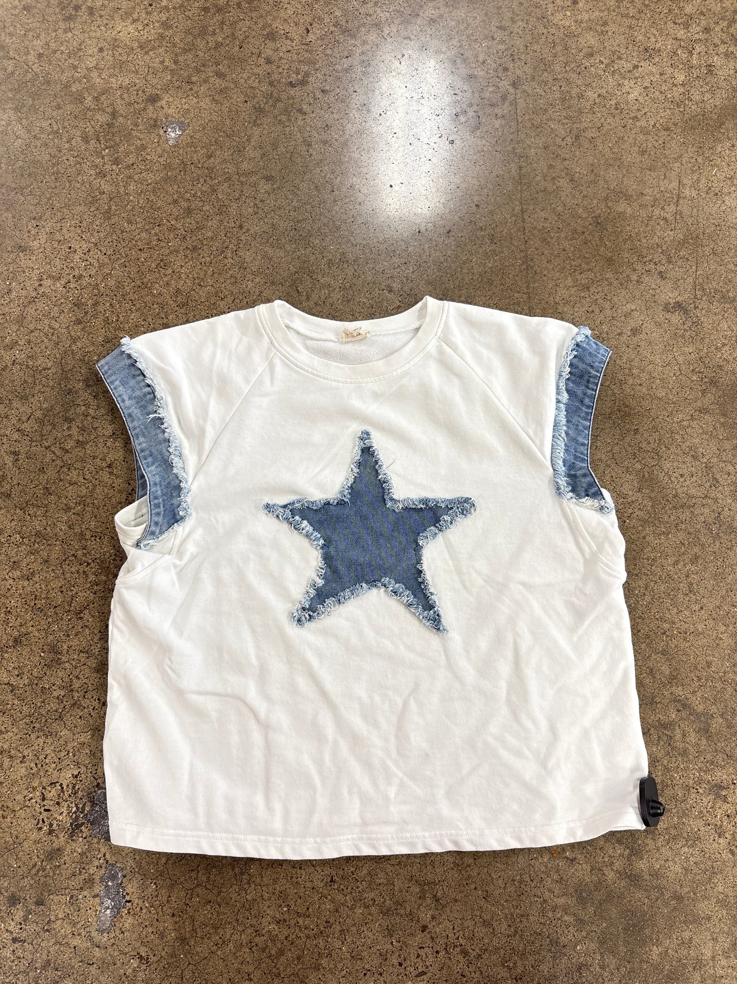 Top Ss By Bibi In Blue & White, Size:L