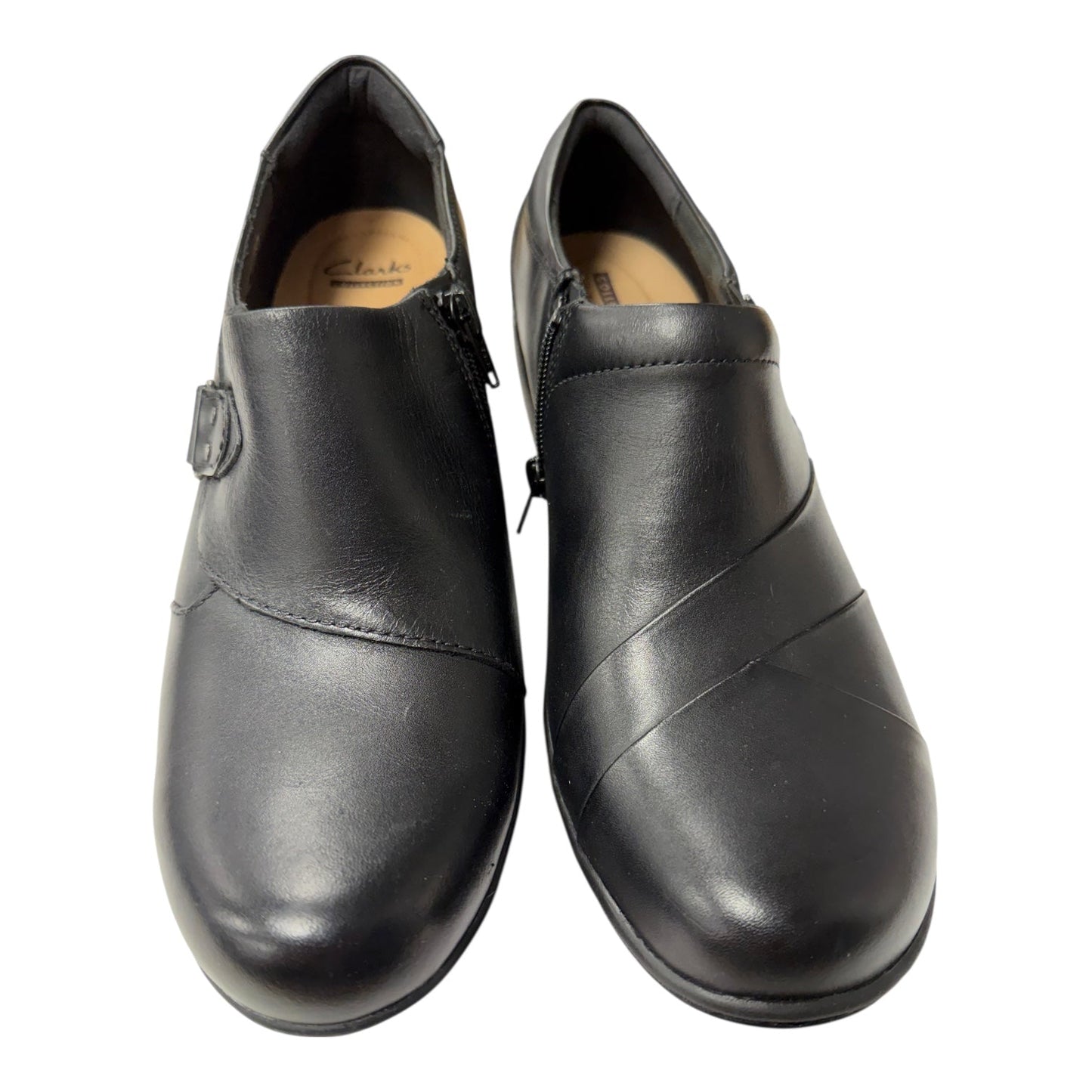 Shoes Flats By Clarks In Black, Size:12