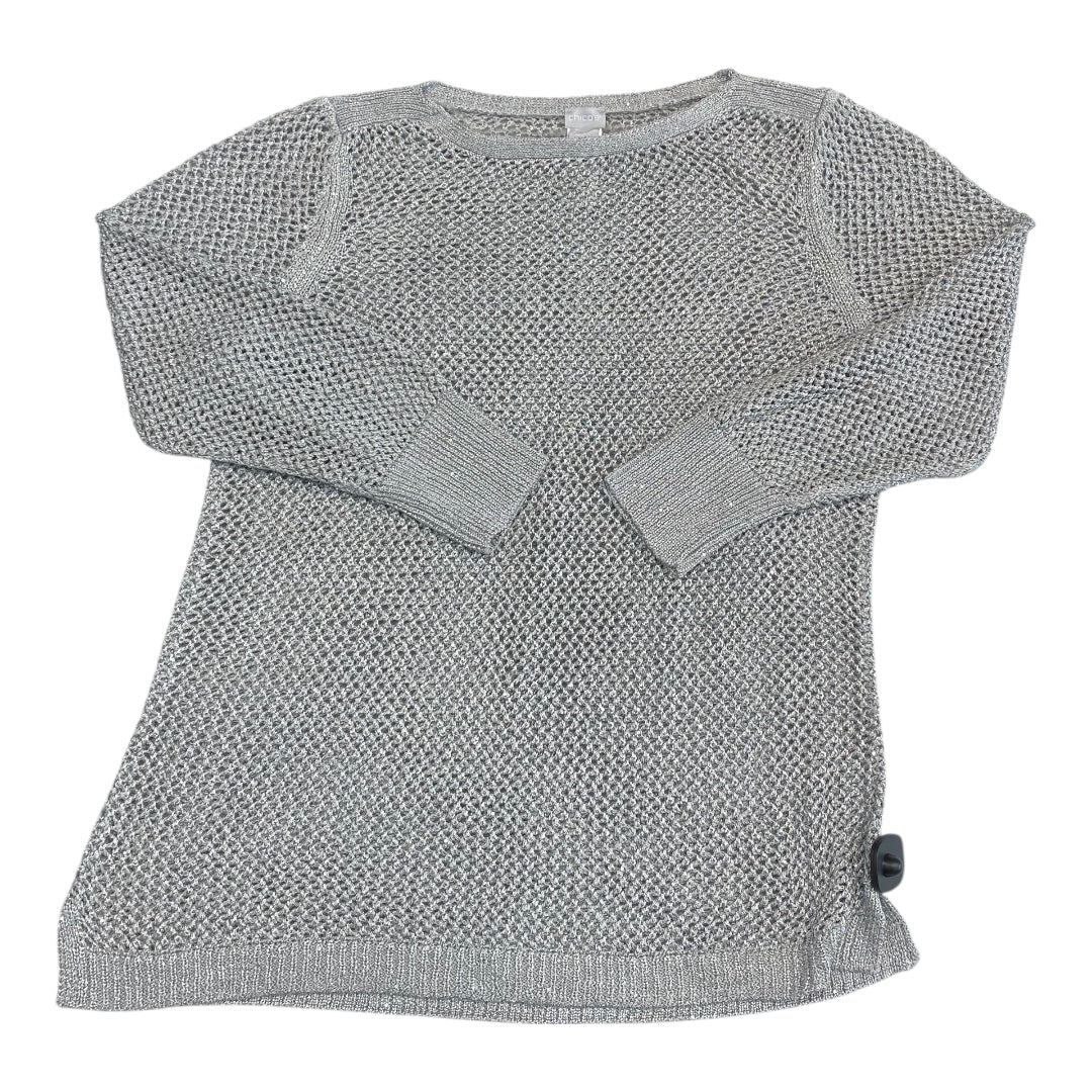 Sweater By Chicos In Silver, Size:Xl