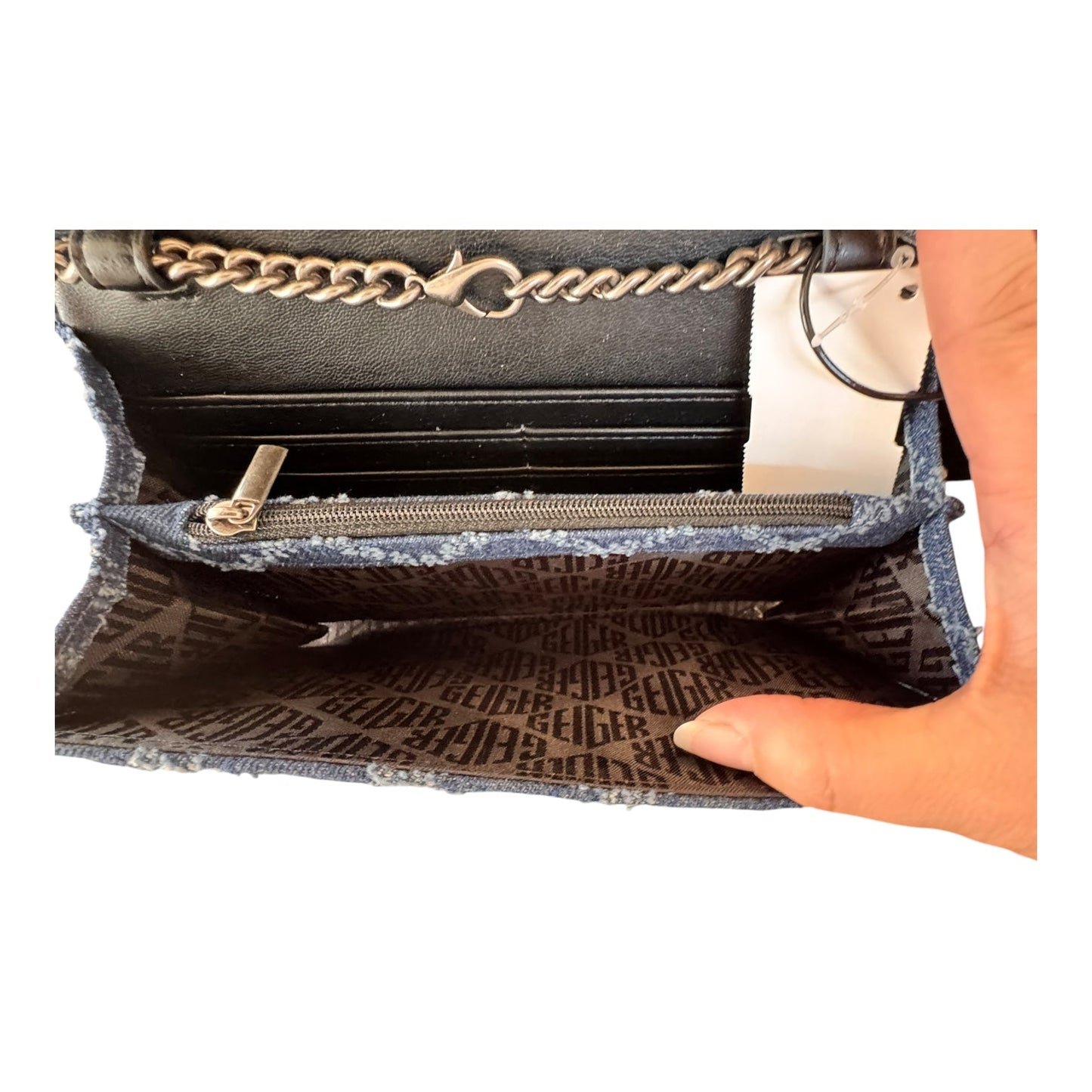 Handbag Designer By Kurt Geiger In Blue, Size:Small