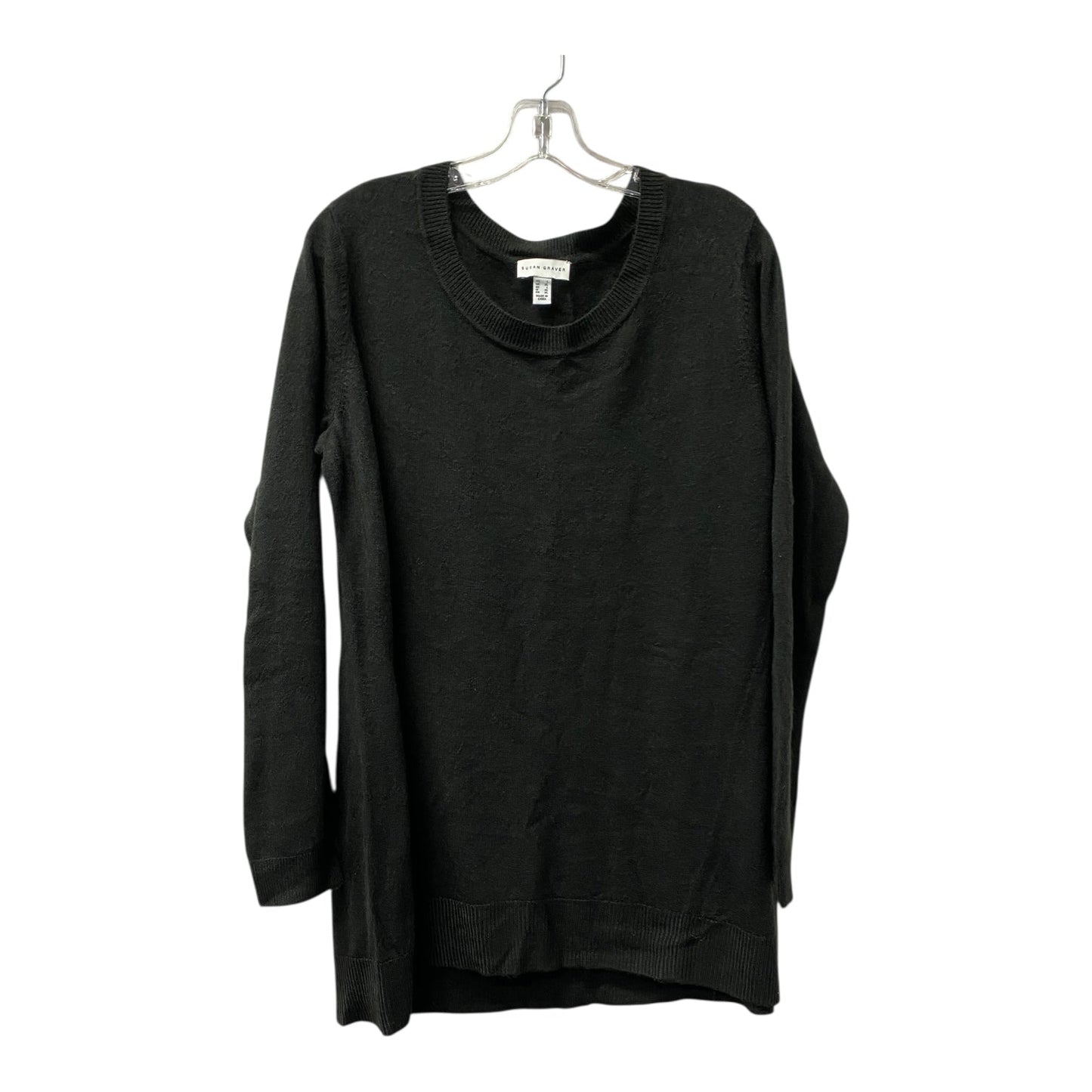 Sweater By Susan Graver In Black, Size:L