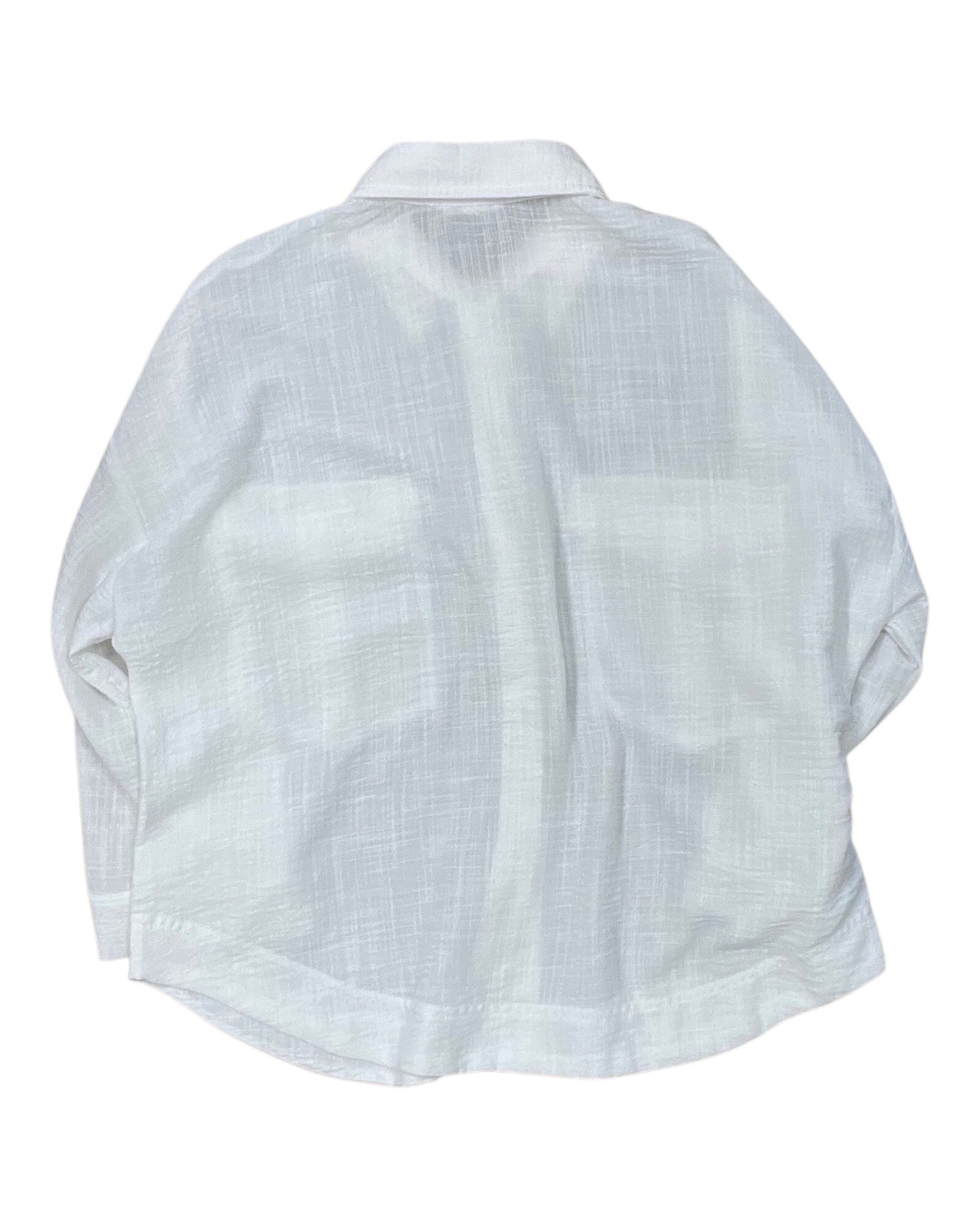 Blouse Ls By Blu Pepper In White, Size:M