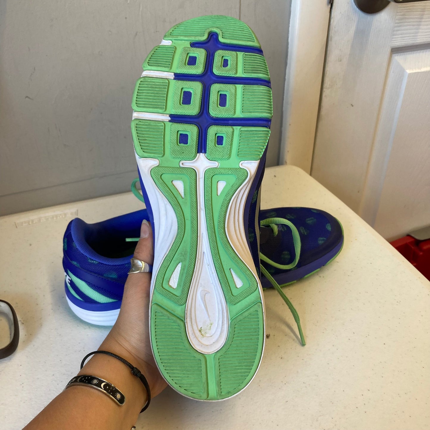 Shoes Athletic By Nike In Blue & Green, Size:11.5
