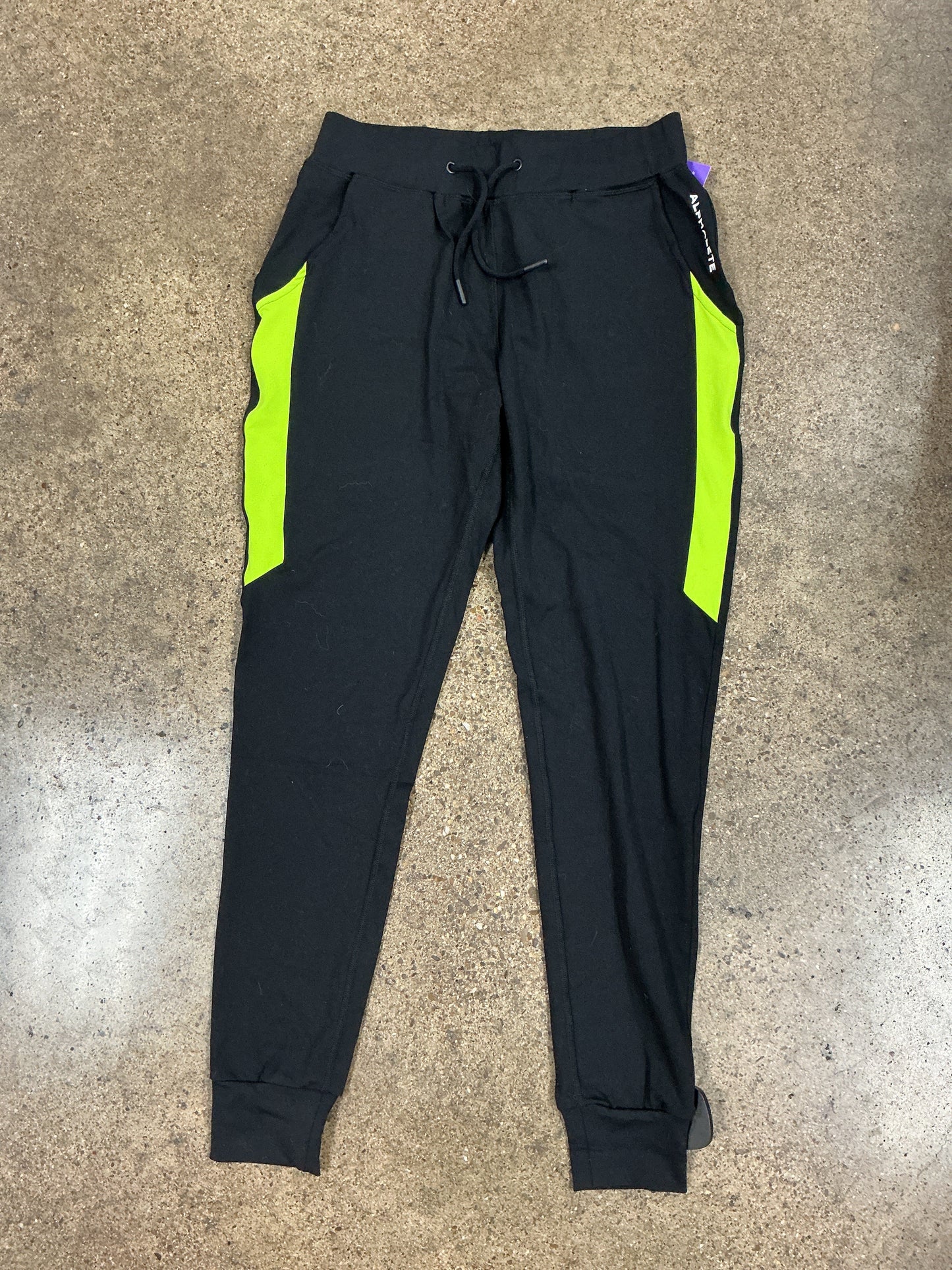 Athletic Pants By Alphalete In Black & Green, Size:S