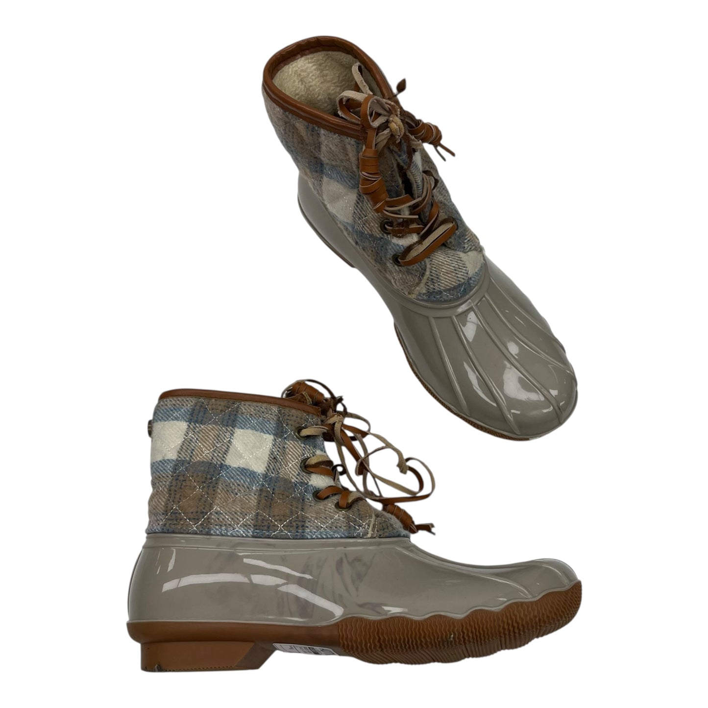 Boots Rain By Seven 7 In Blue & Brown, Size:6