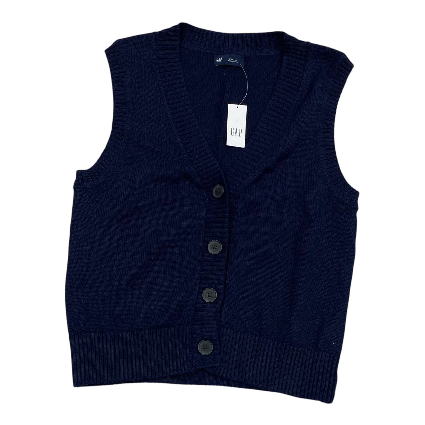 Vest Sweater By Gap In Navy, Size:Xs