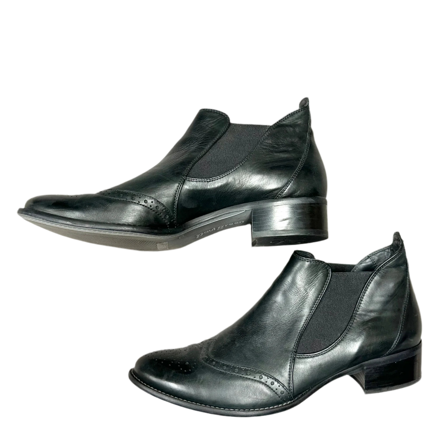 Boots Ankle Heels By Paul Green In Black, Size: 7.5