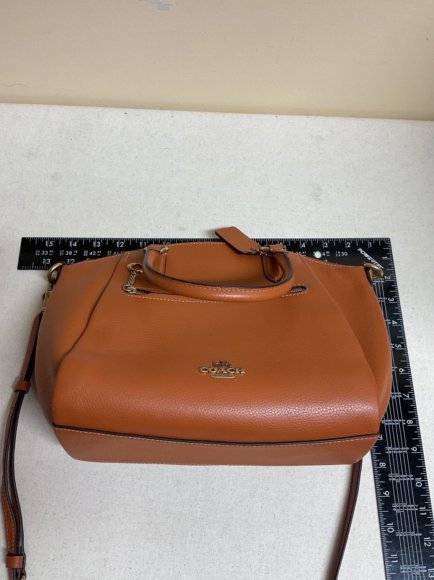 Handbag Designer By Coach In Brown, Size:Medium