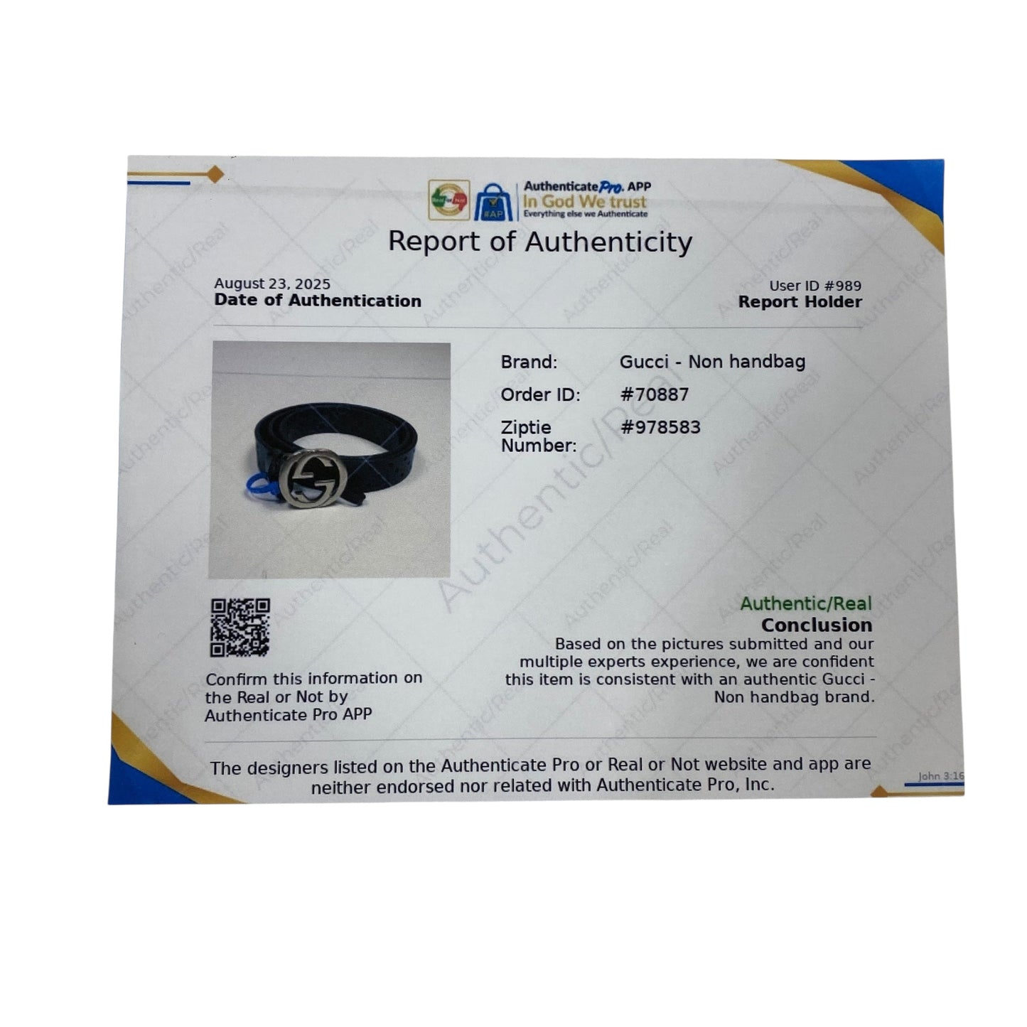 Belt Luxury Designer By Gucci In Black
