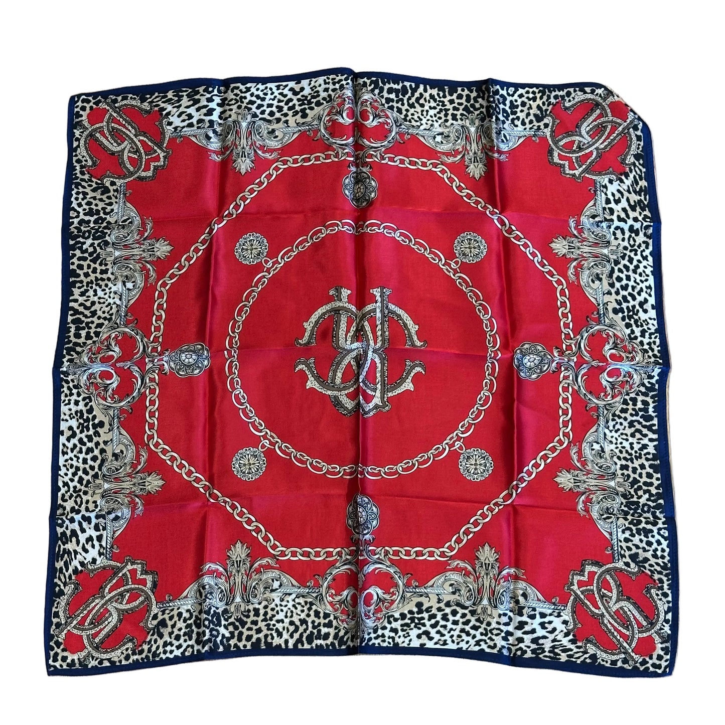 Scarf Square By Clothes Mentor In Red & Tan