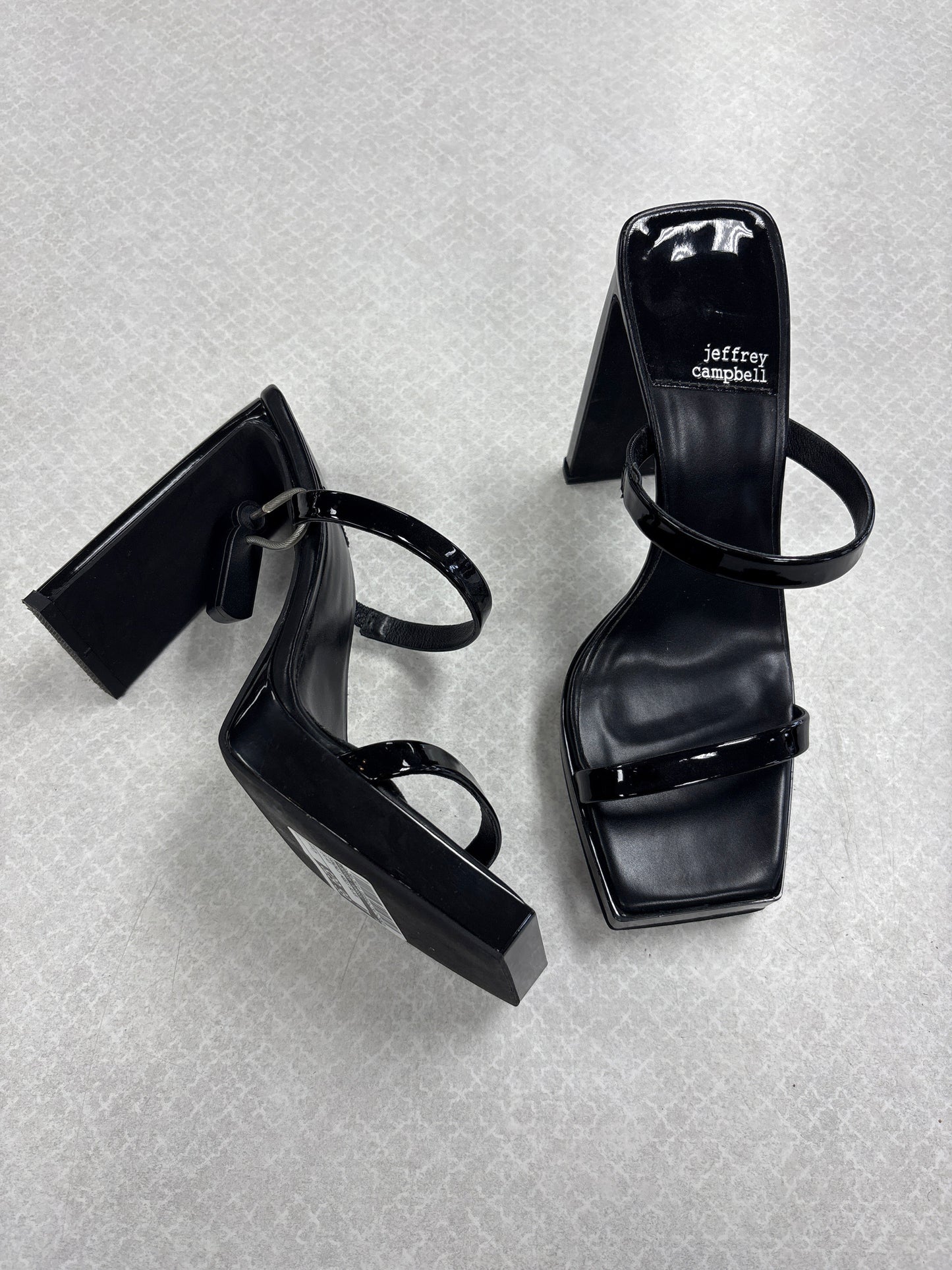 Sandals Heels Block By Jeffery Campbell In Black, Size:7
