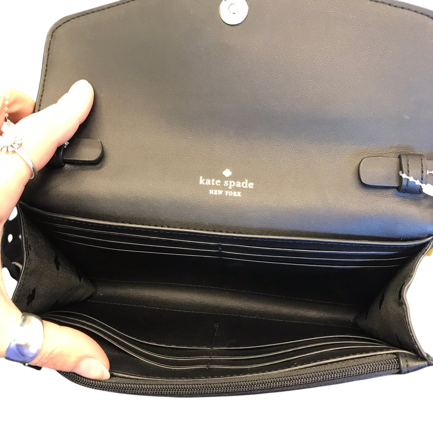 Crossbody Designer By Kate Spade In Black, Size:Small