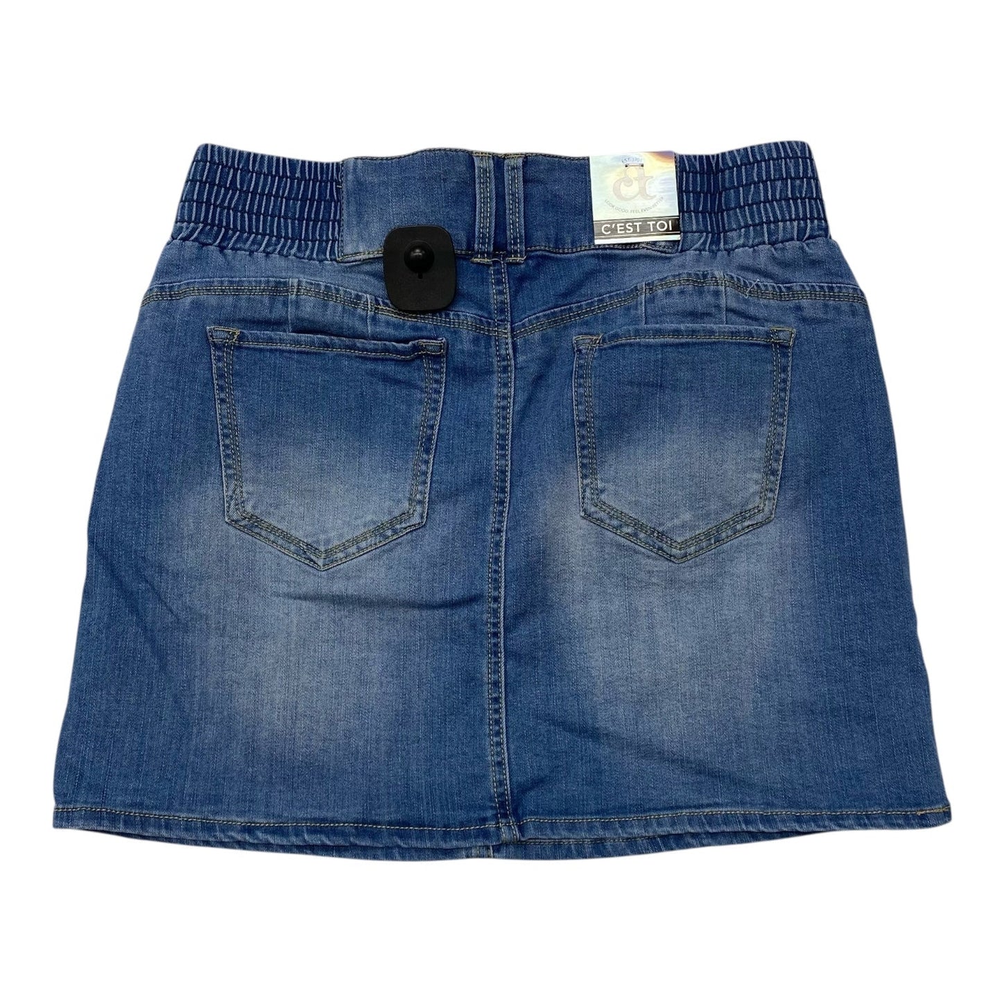 Skirt Mini & Short By C’est Toi In Blue Denim, Size:L