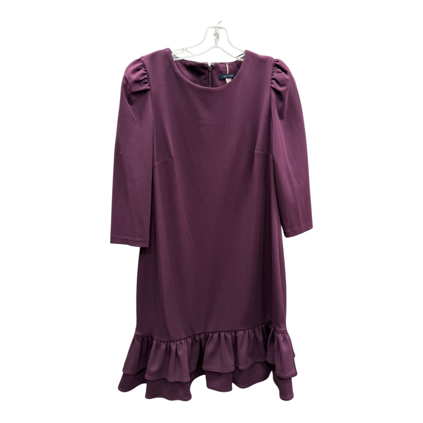 Dress Casual Midi By Tommy Hilfiger In Purple, Size:10