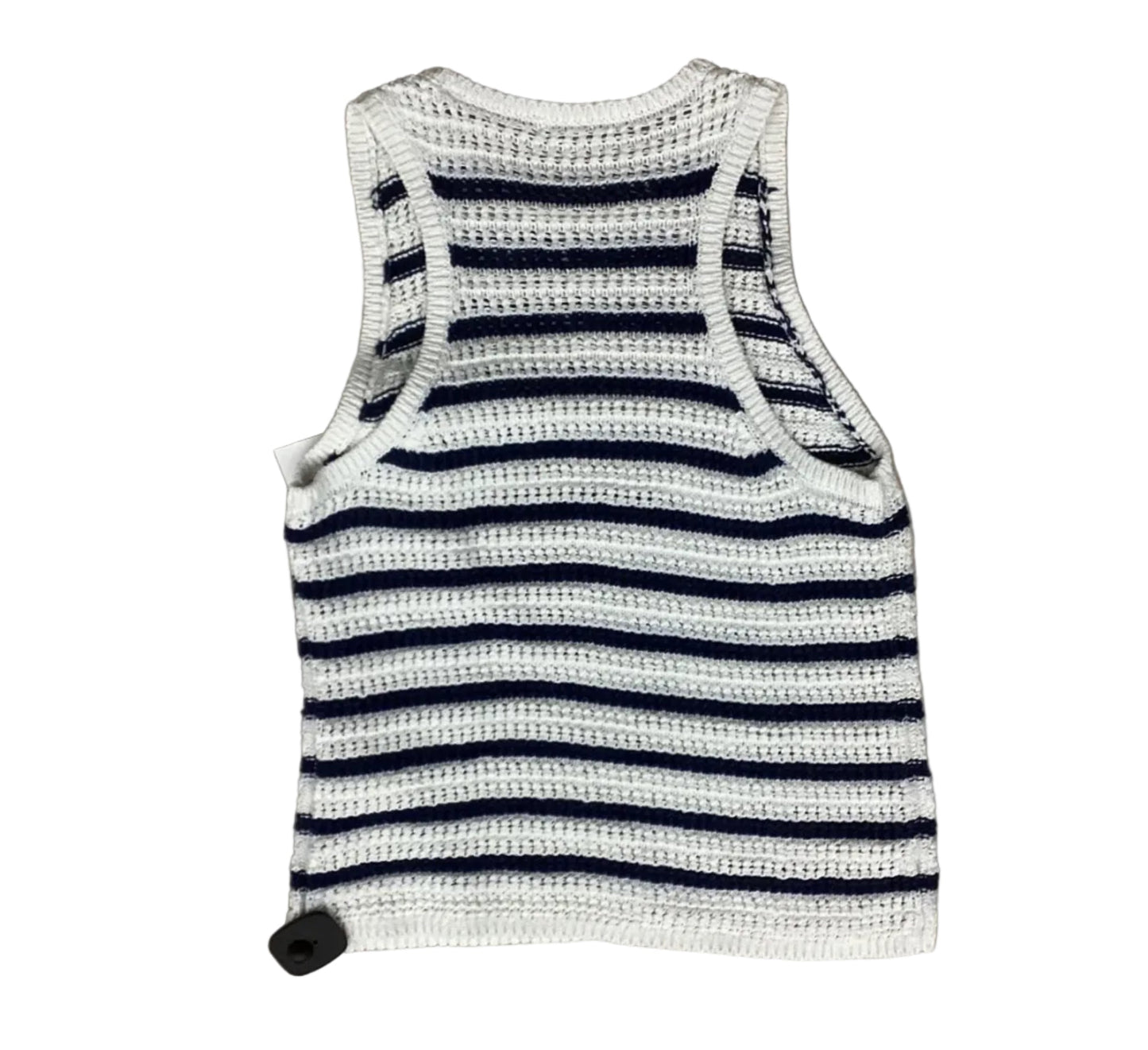 Vest Sweater By Madewell In Blue & White, Size:Xl