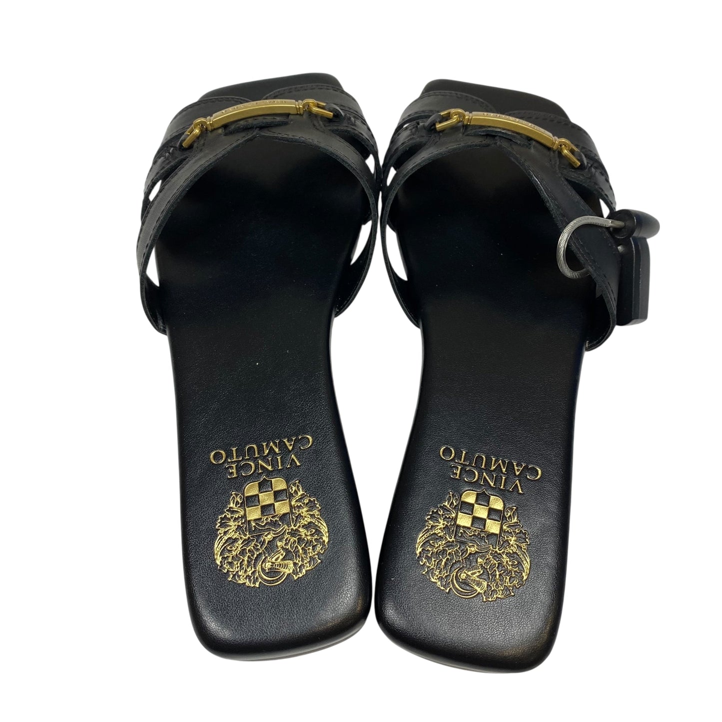 Sandals Flats By Vince Camuto In Black, Size:8.5