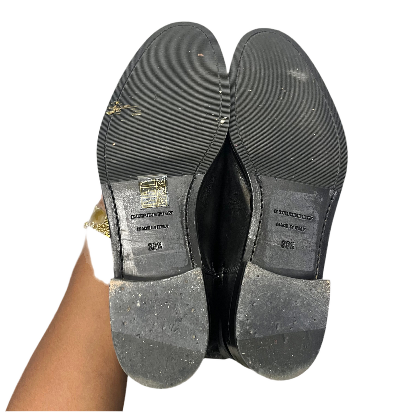 Boots Luxury Designer By Burberry In Black, Size: 9