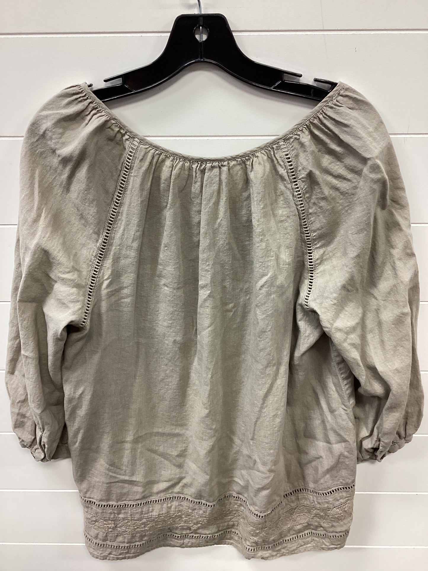 Top Ls By J. Jill In Taupe, Size:L