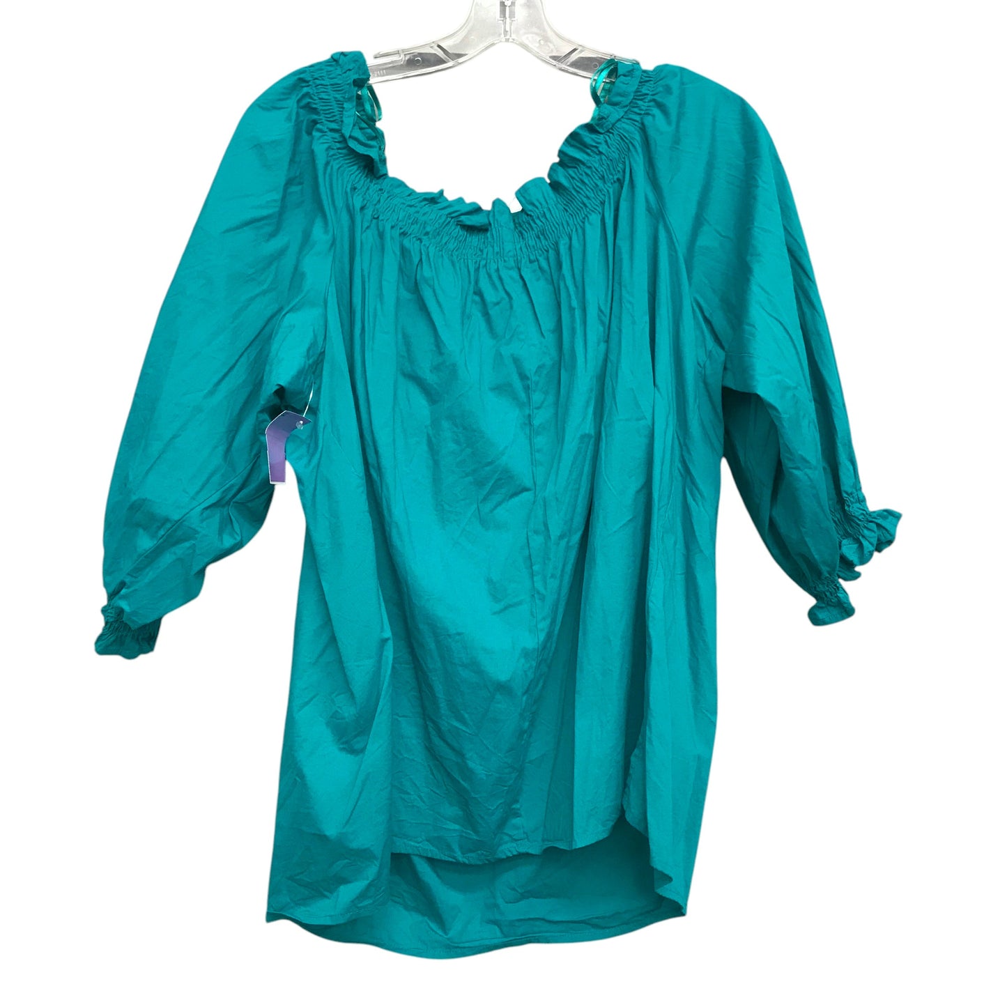 Top 3/4 Sleeve By Lane Bryant In Green, Size:3X