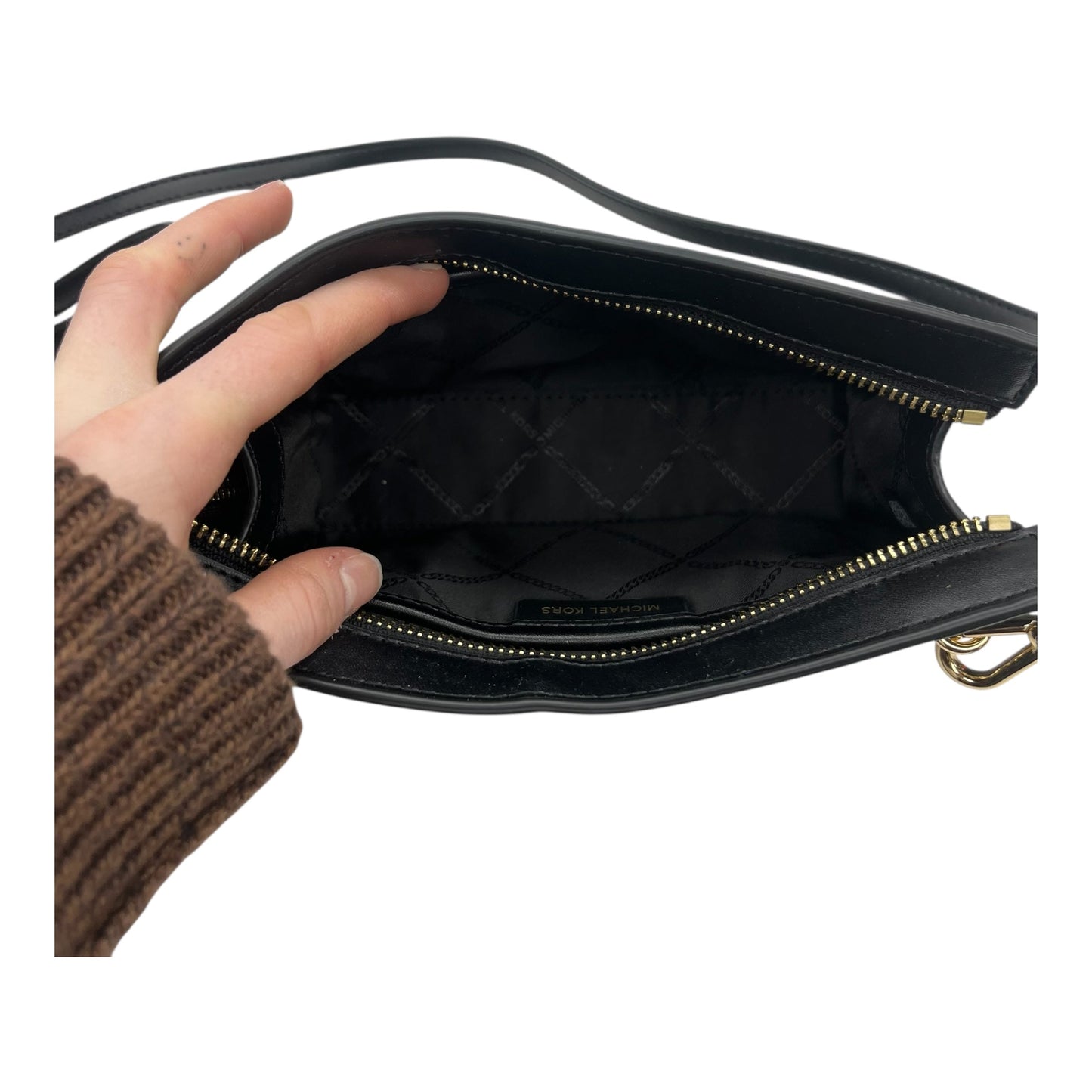 Crossbody Designer By Michael Kors In Black, Size:Small