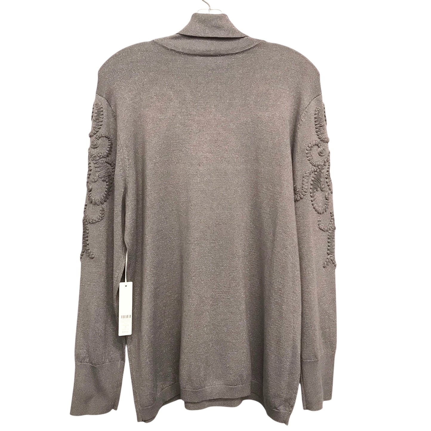 Sweater By Chicos In Grey & Silver, Size:Xl