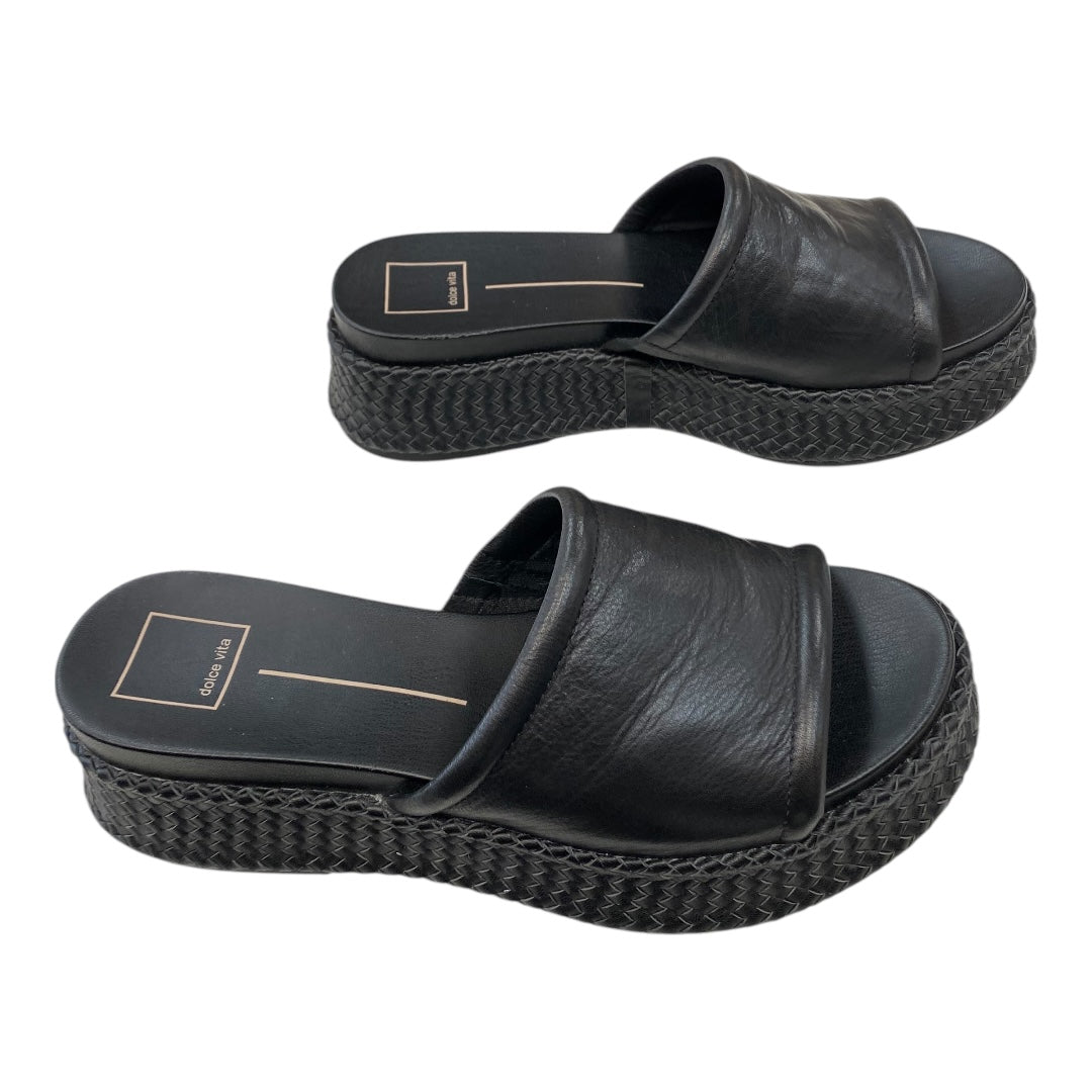 Sandals Flats By Dolce Vita In Black, Size:8.5