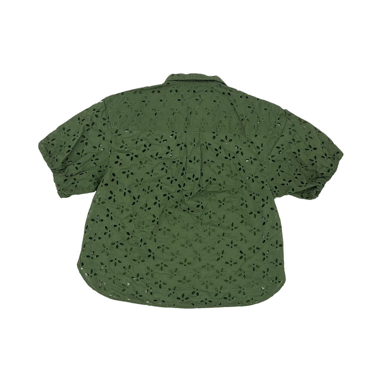 Blouse Ss By J. Crew In Green, Size:Xl