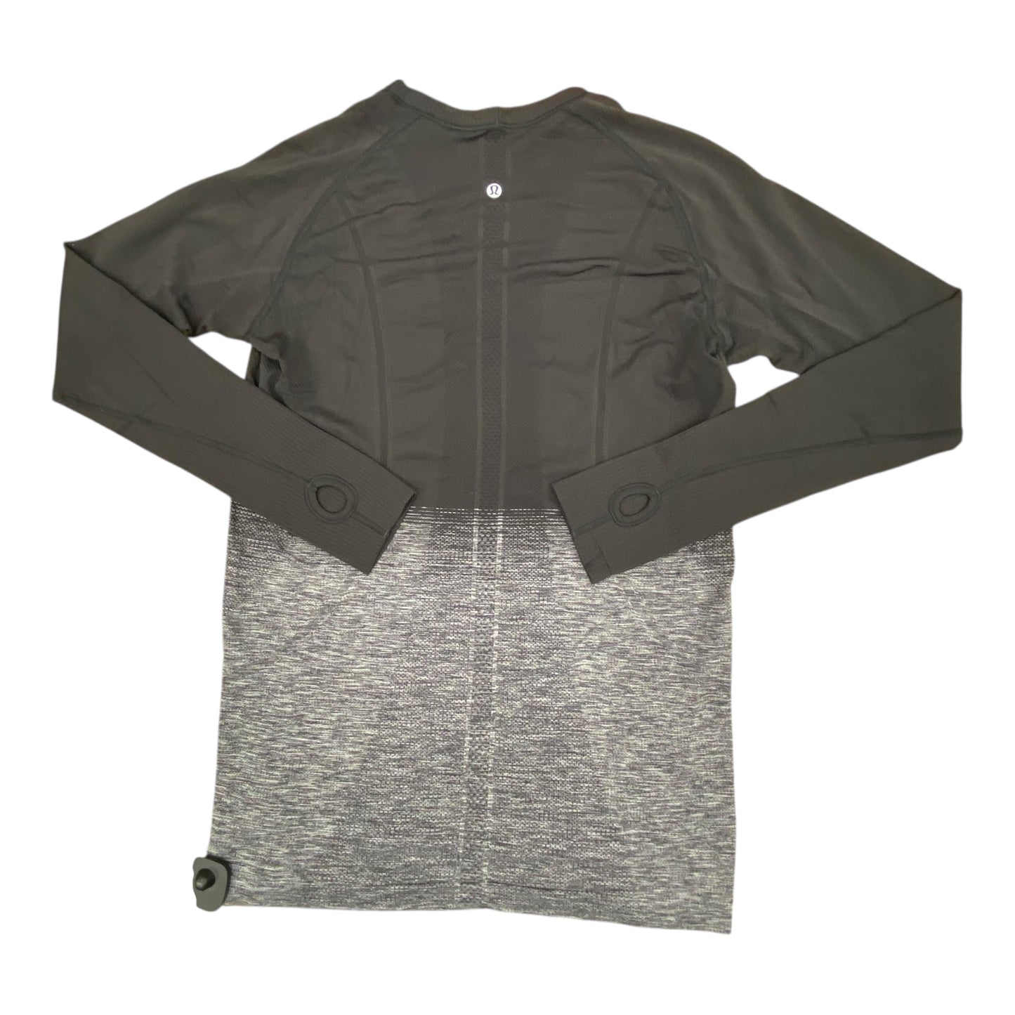Athletic Top Ls Crewneck By Lululemon In Black & Grey, Size:12