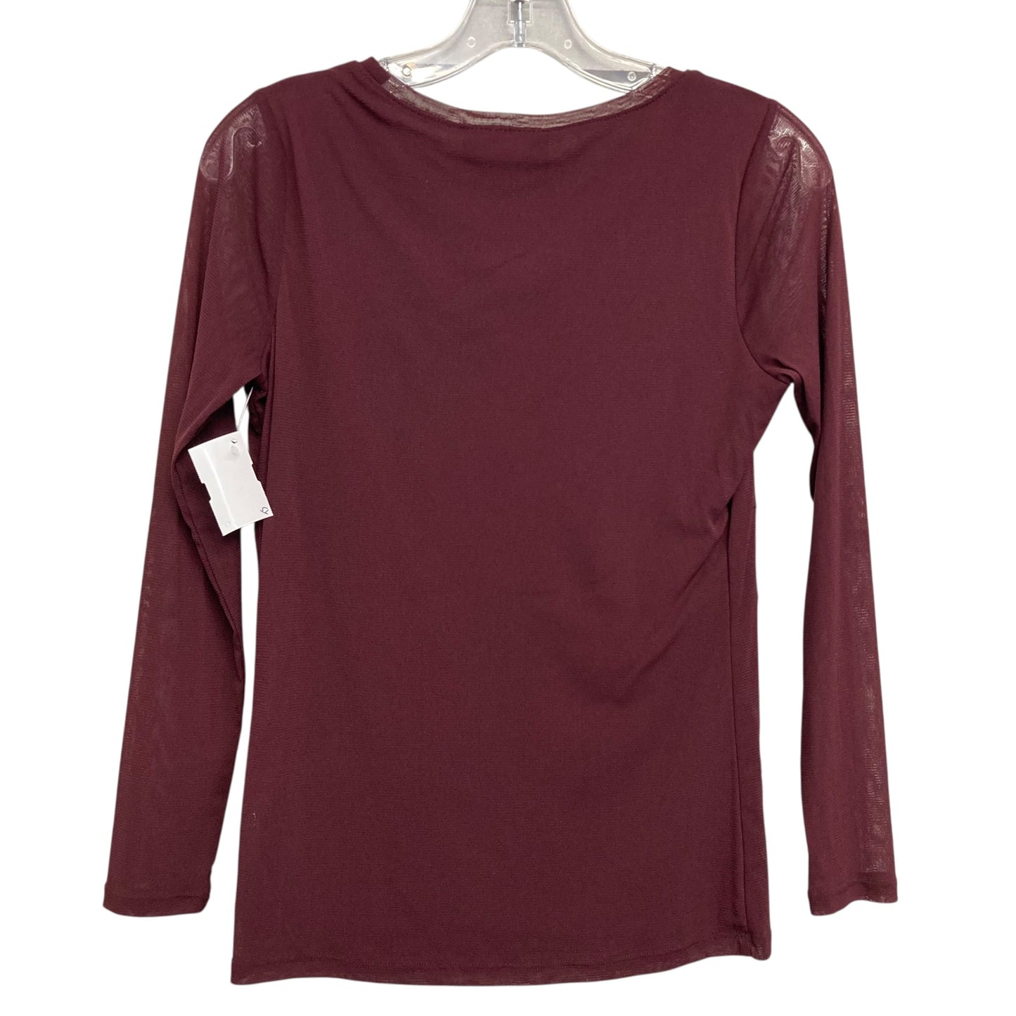 Top Ls By Inc In Maroon, Size:S