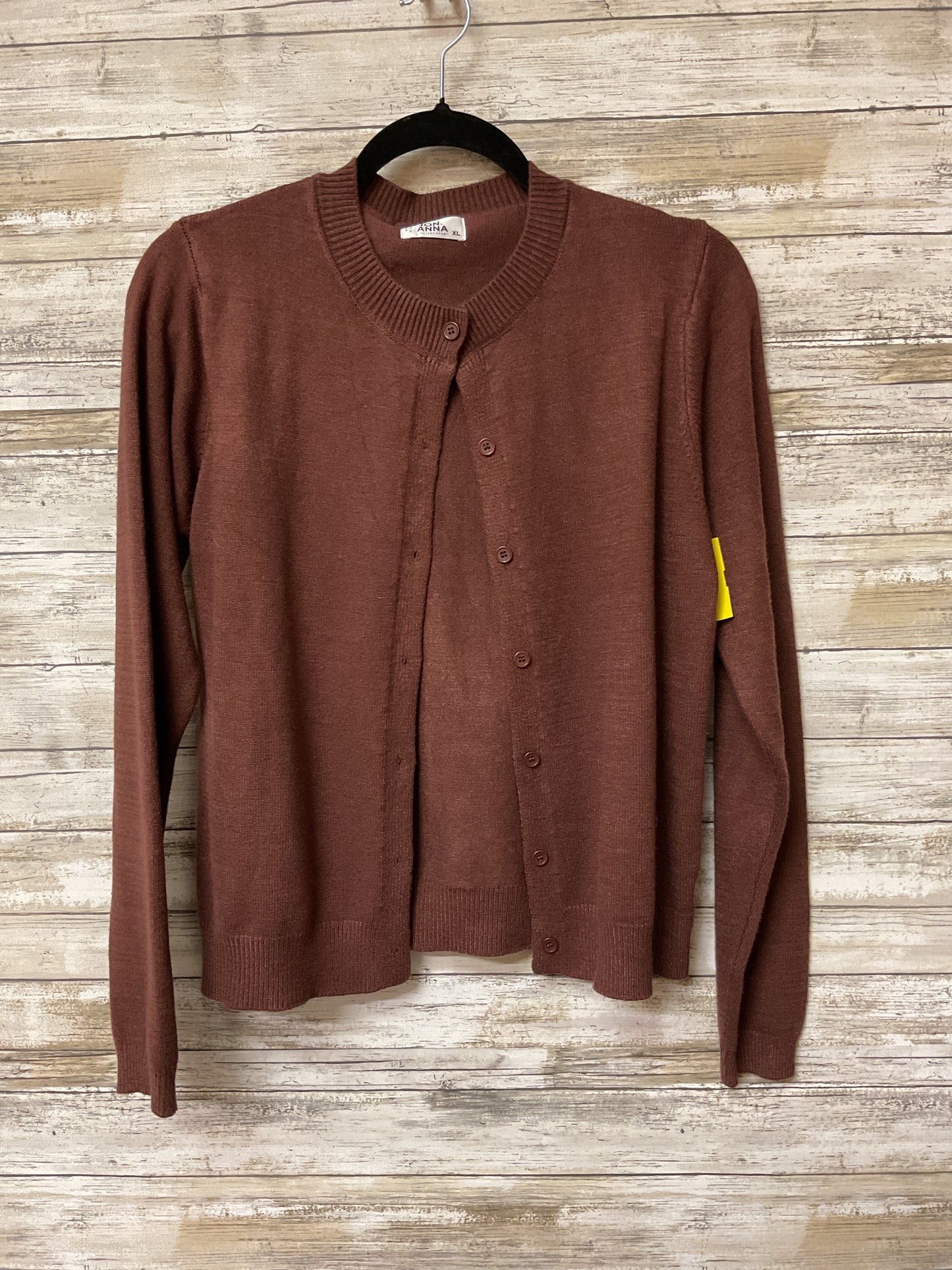 Cardigan By Jon And Anna In Brown, Size:Xl