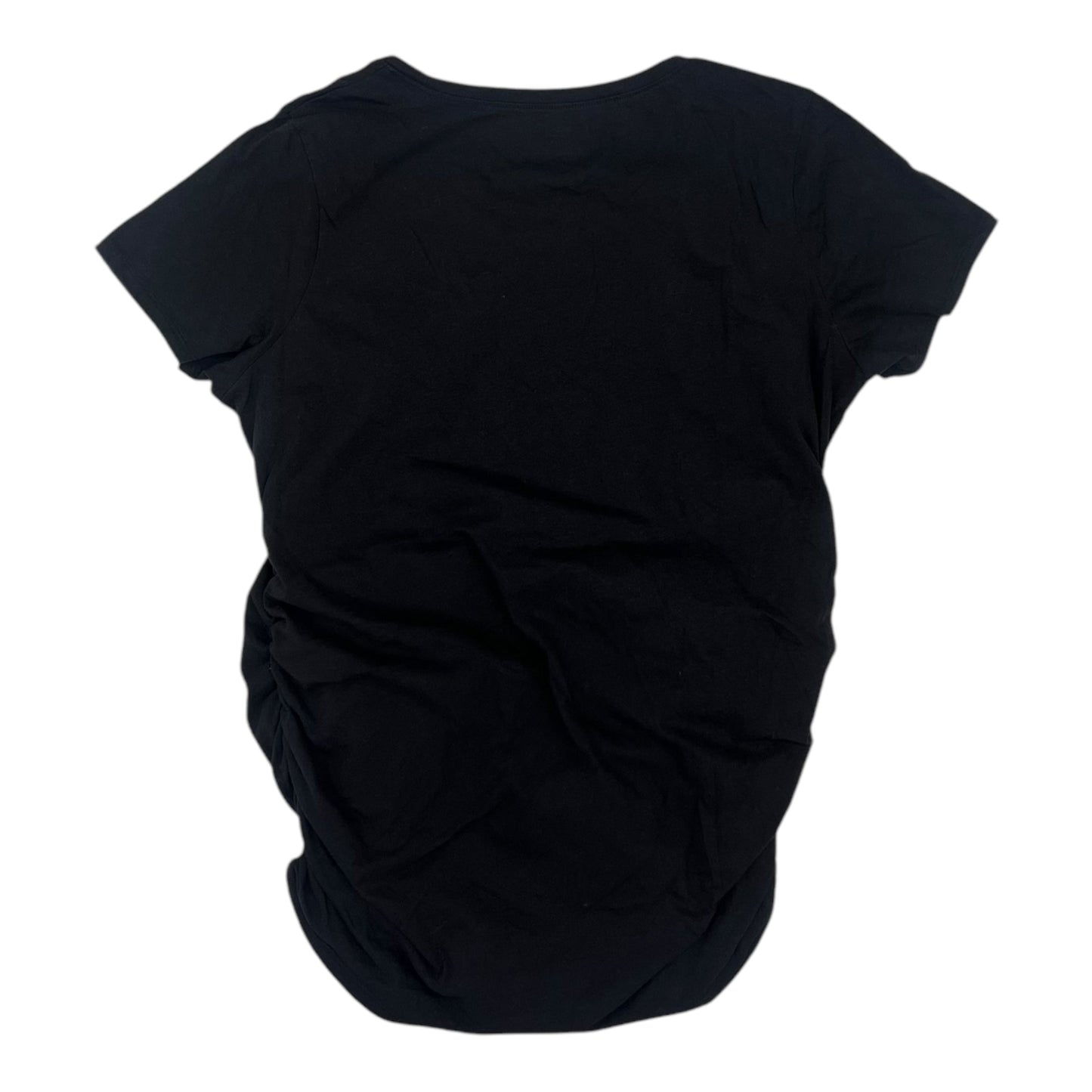 Mat Top Ss By Motherhood In Black, Size:1X