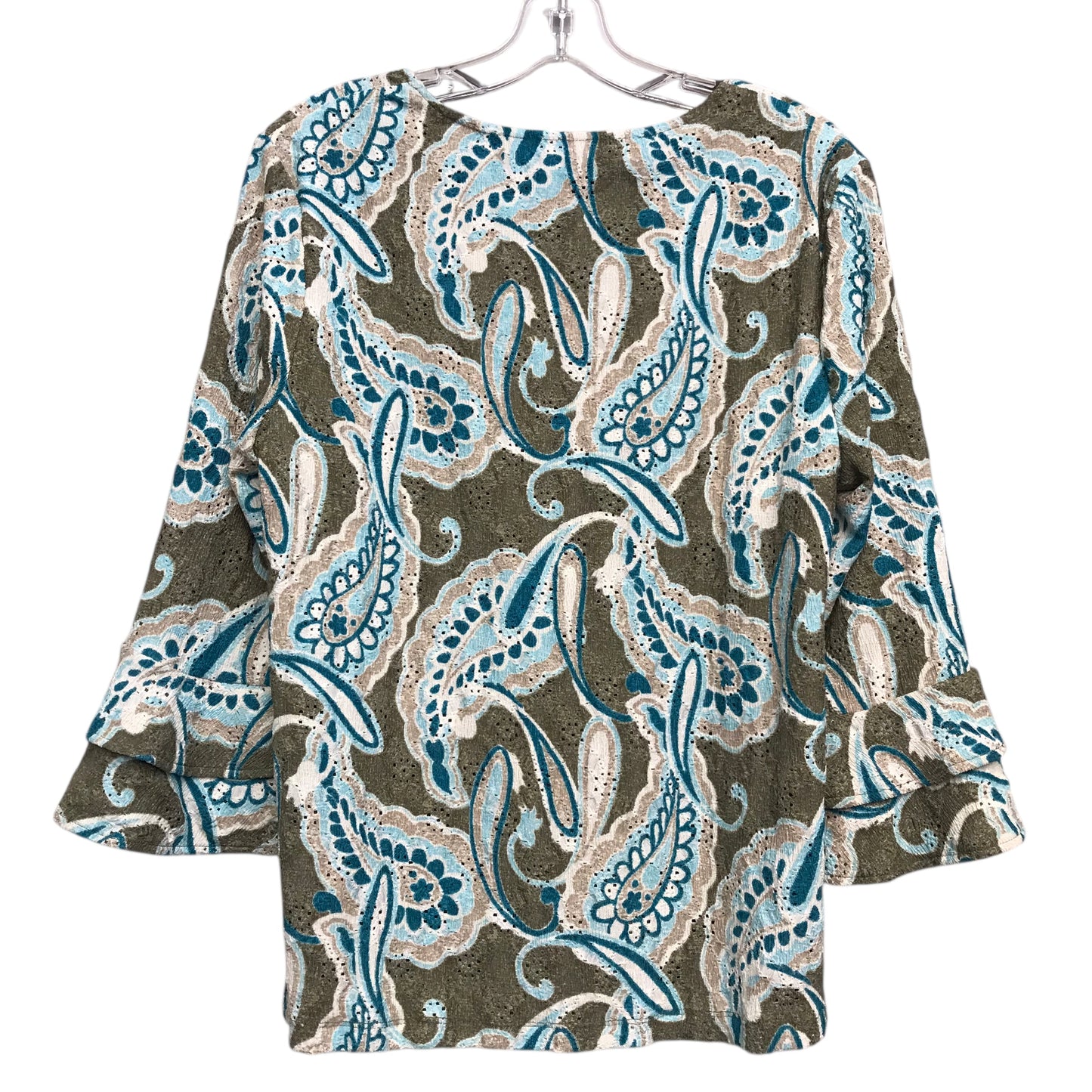 Top 3/4 Sleeve By Chicos In Multi, Size:M