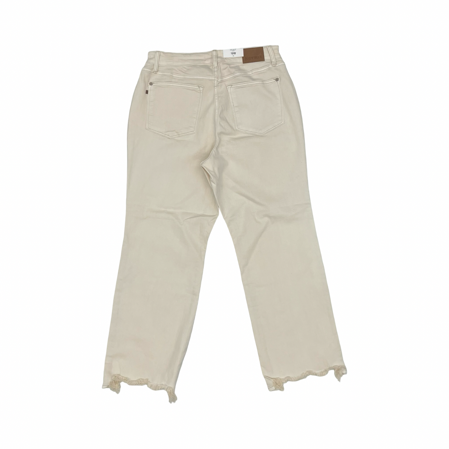 Jeans Straight By Judy Blue In Tan Denim, Size:16