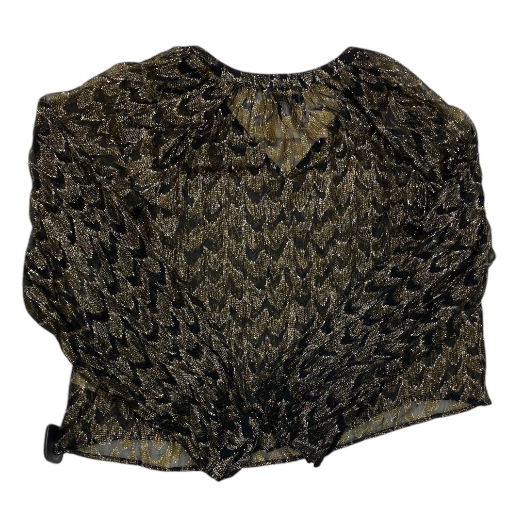 Top Ls By Evereve In Black & Gold, Size:L