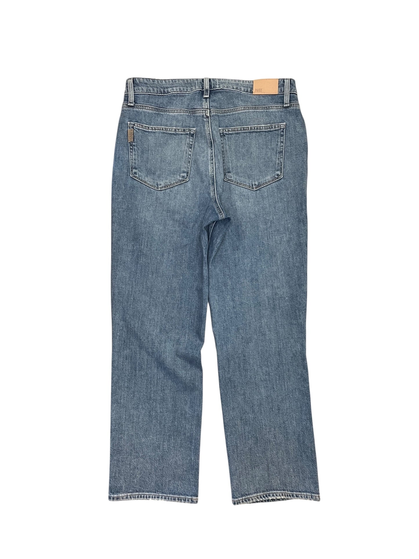 Jeans Straight By Paige In Blue Denim, Size:10