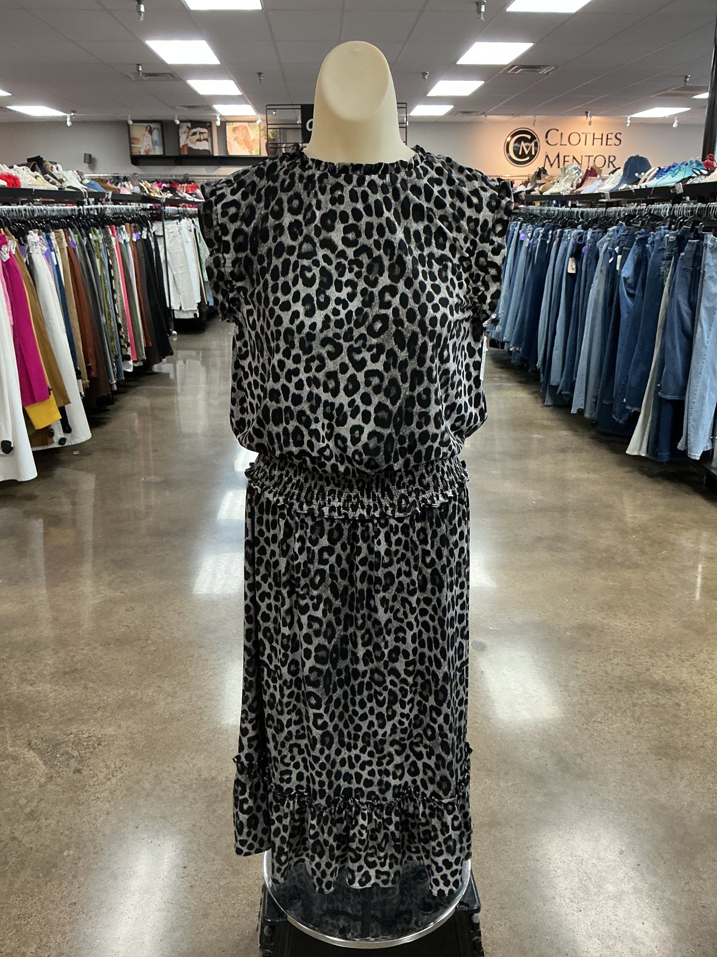 Dress Casual Midi By Michael By Michael Kors In Animal Print, Size:M
