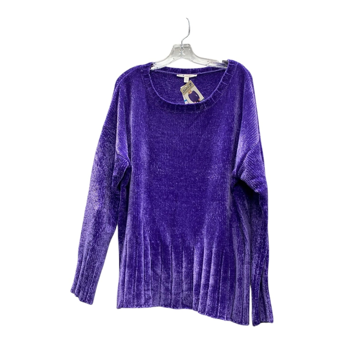 Sweater By Seven 7 In Purple, Size:Xl