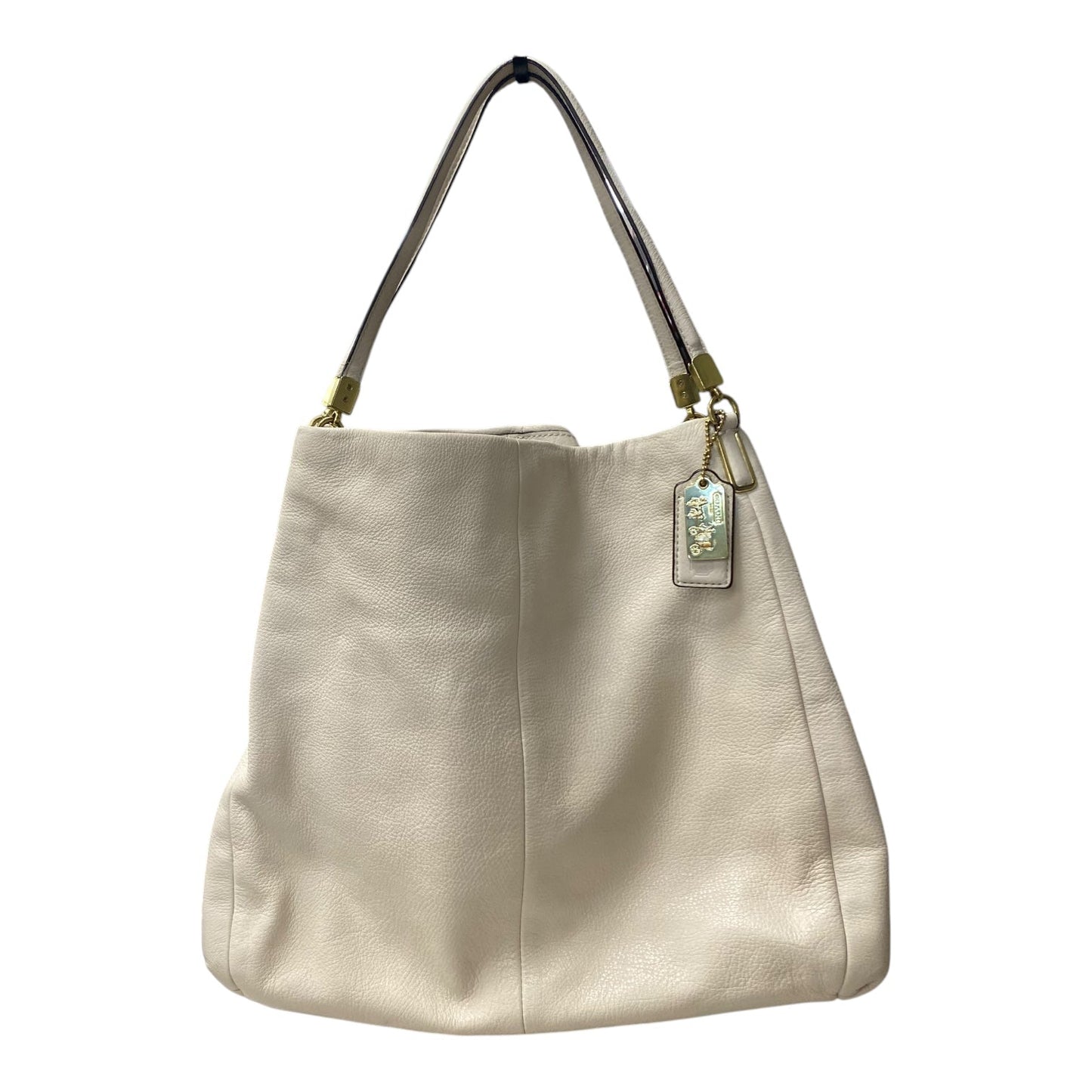 Handbag Designer By Coach In Cream, Size:Medium