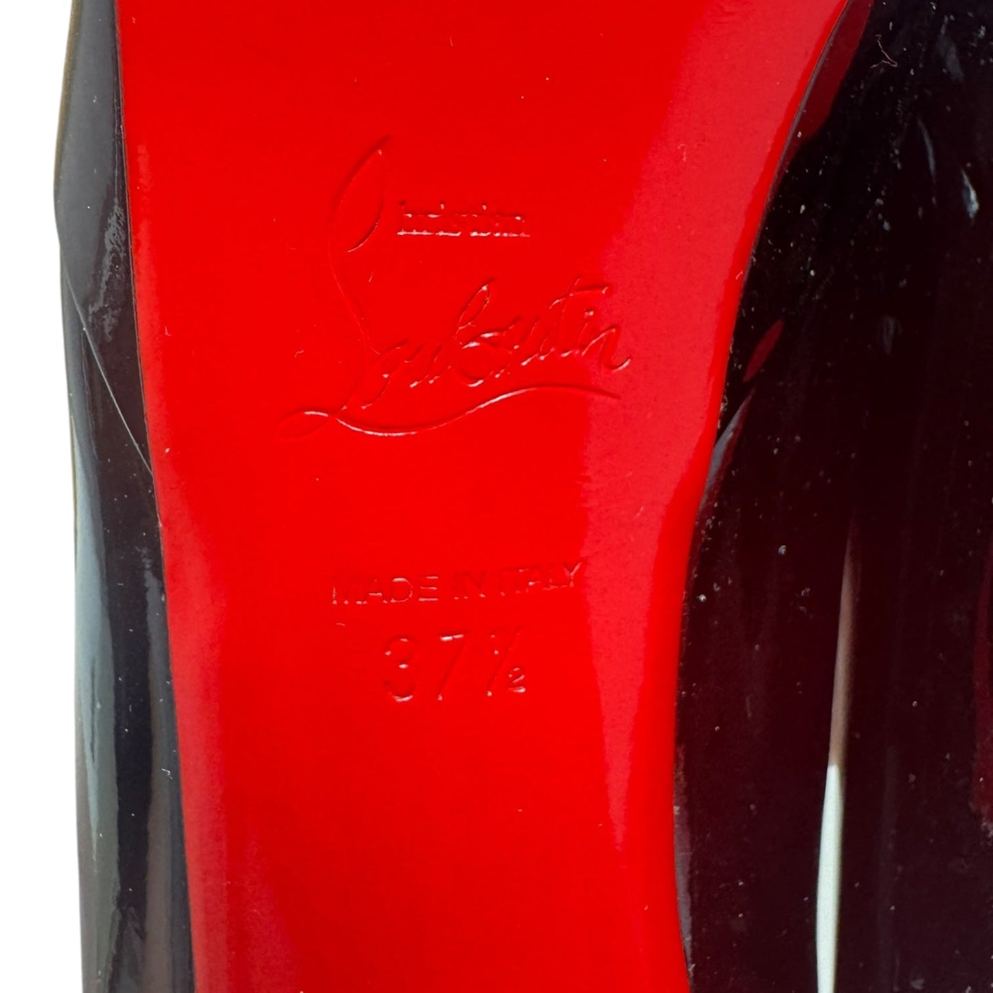 Bianca 120 Patent Shoes Luxury Designer By Christian Louboutin In Black, Size: 7 (IT 37.5)