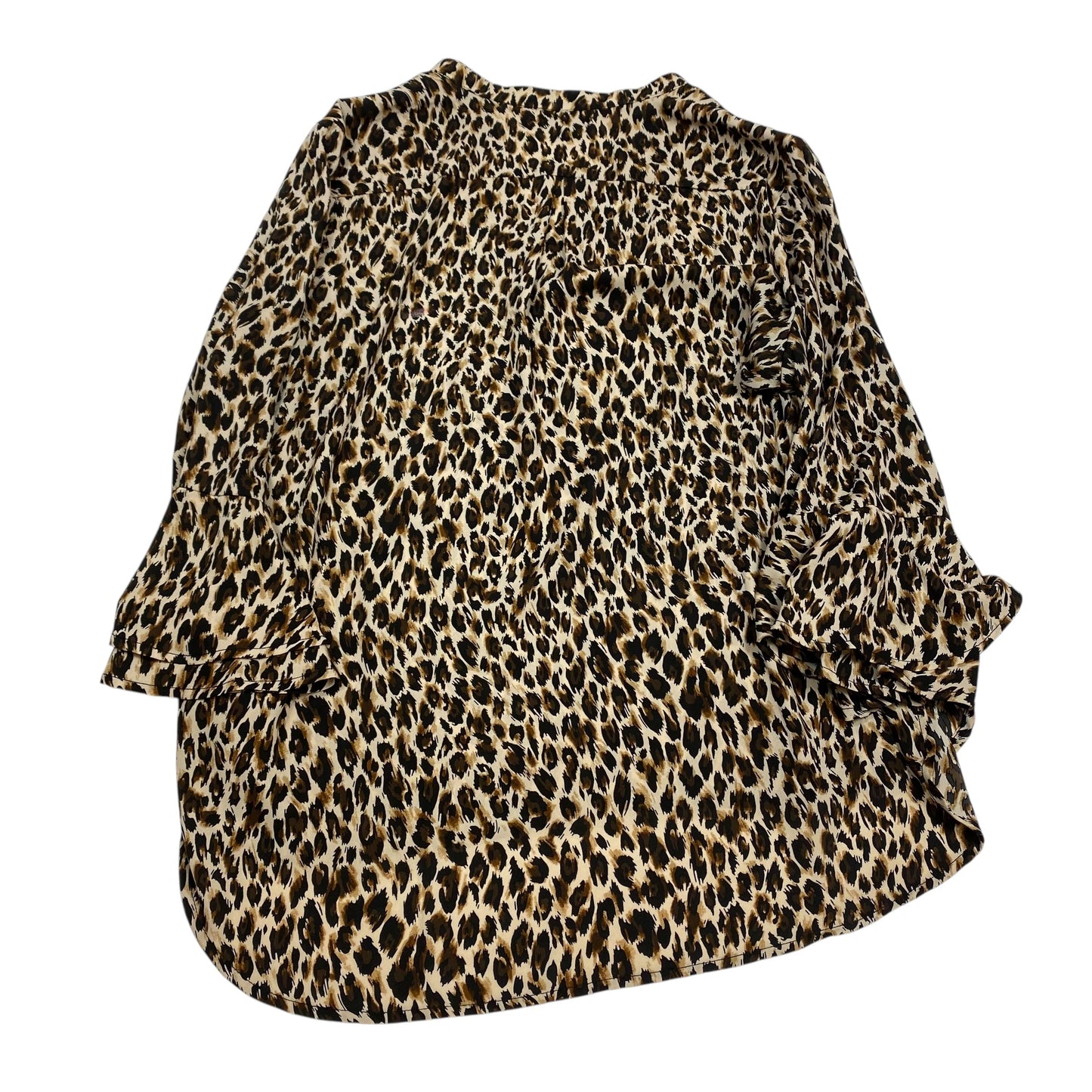 Top 3/4 Sleeve By Tacera In Animal Print, Size:Xl