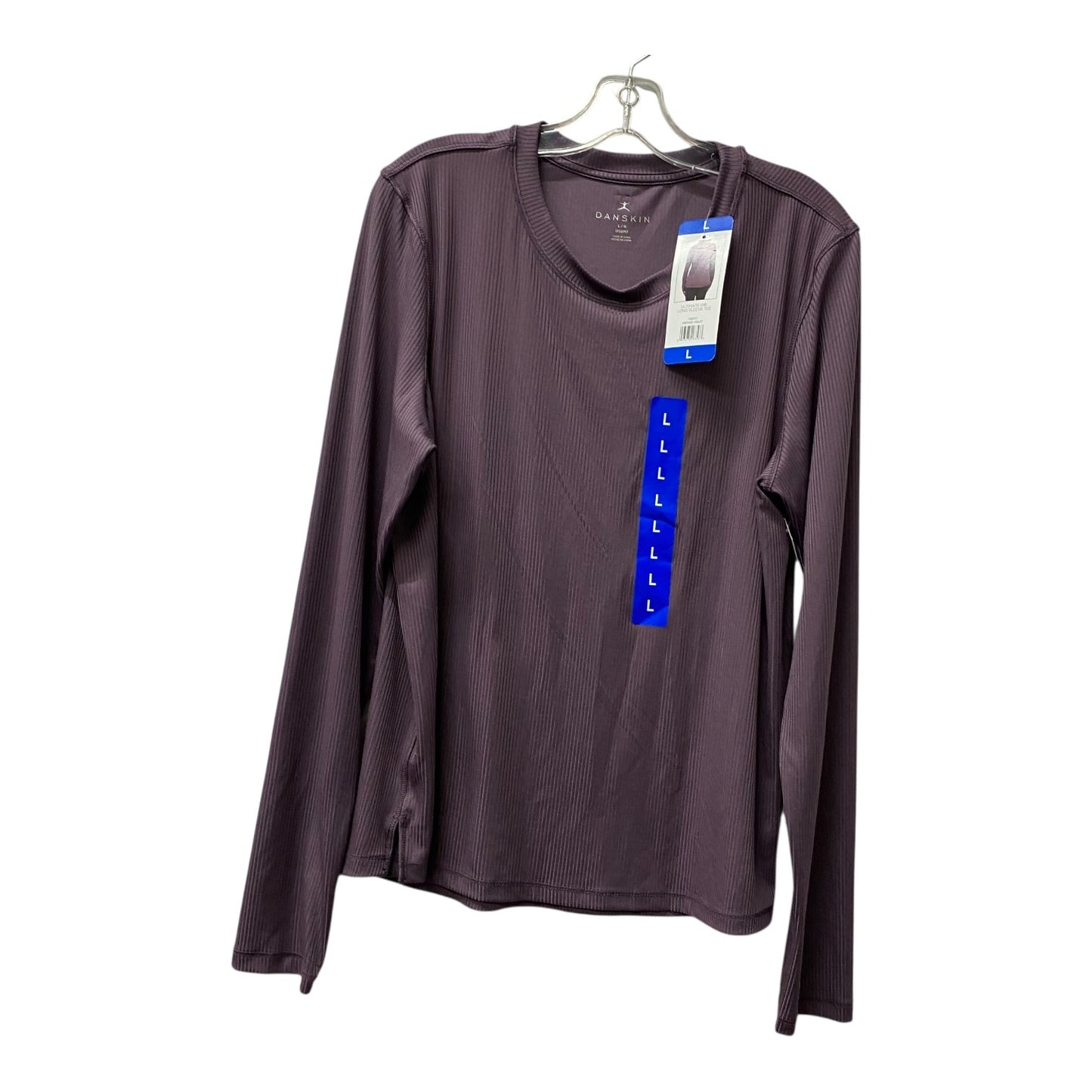 Athletic Top Ls Crewneck By Danskin In Purple, Size:L